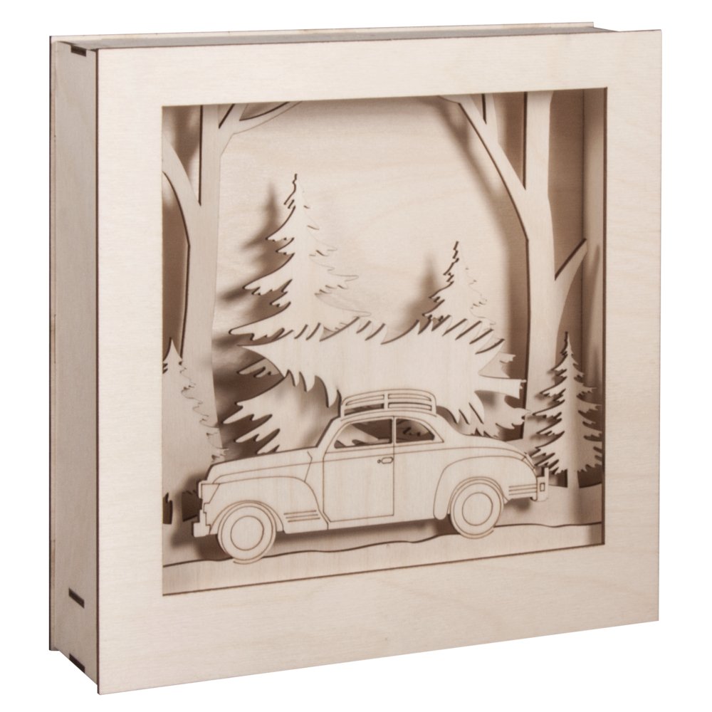Holzbausatz 3D-Motivrahmen, Auto, Auto