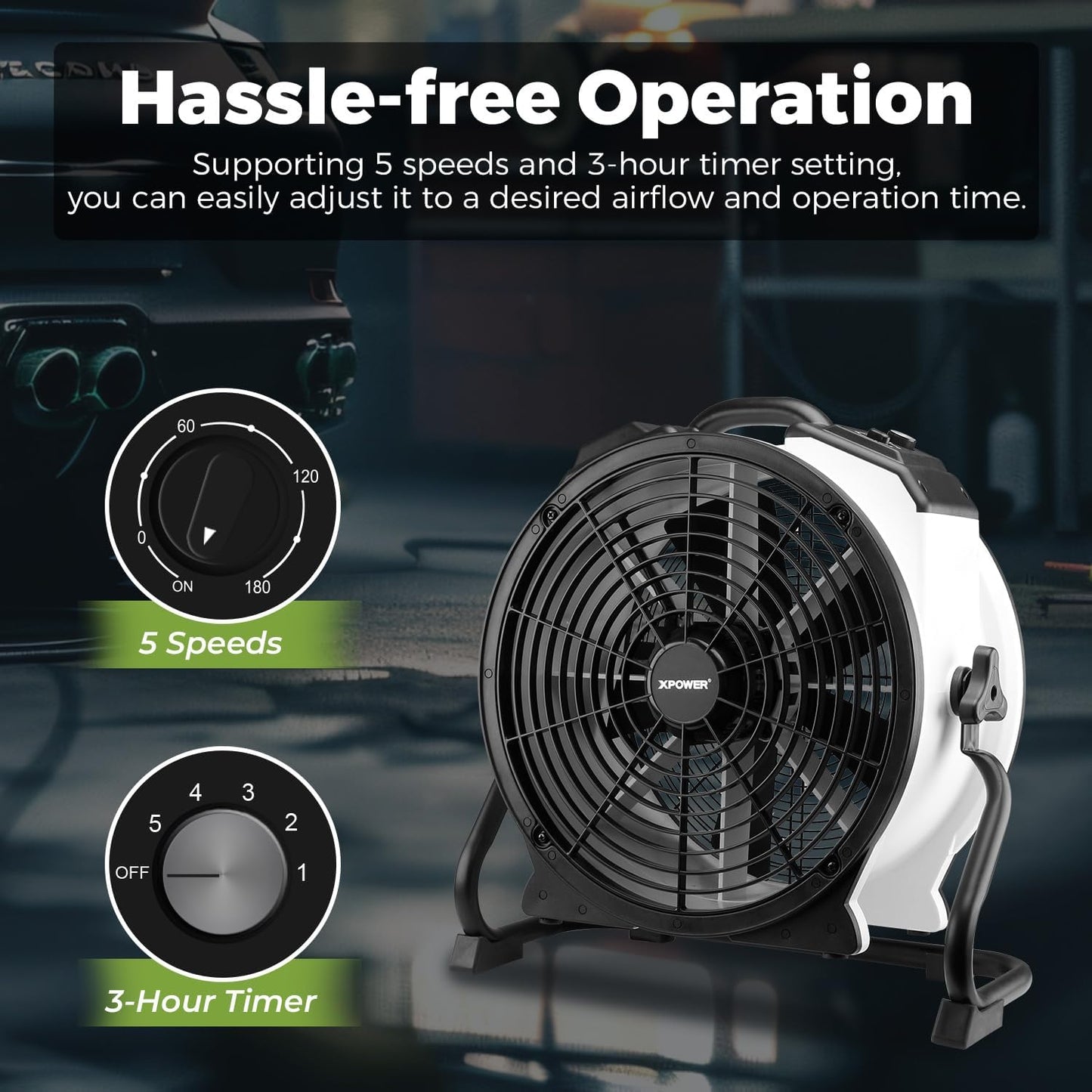Bodenventilator FC-420, FC-420 2400CFM Weiss