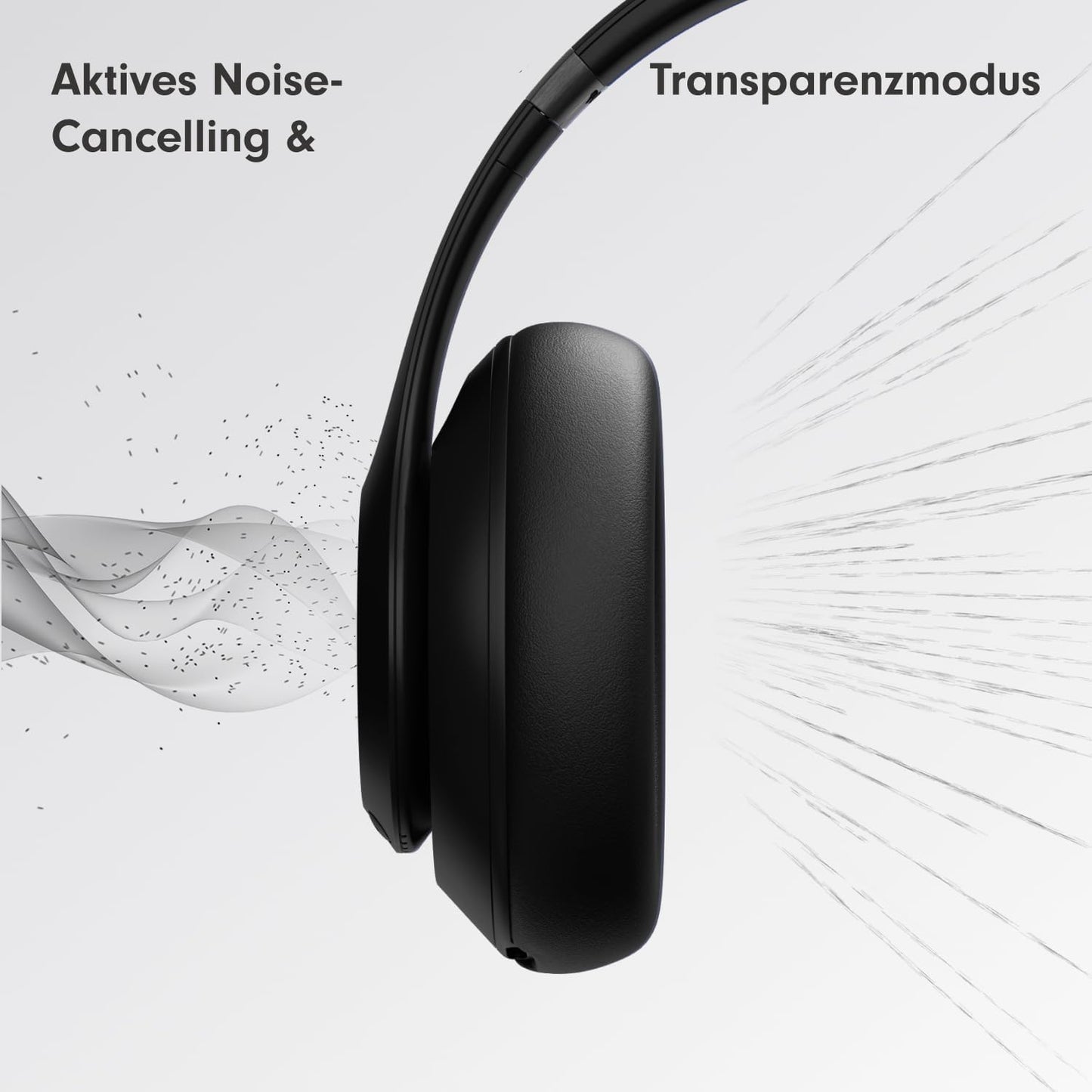 Bluetooth Noise Cancelling Kopfhörer mit 3D Audio Studio Pro, Schwarz