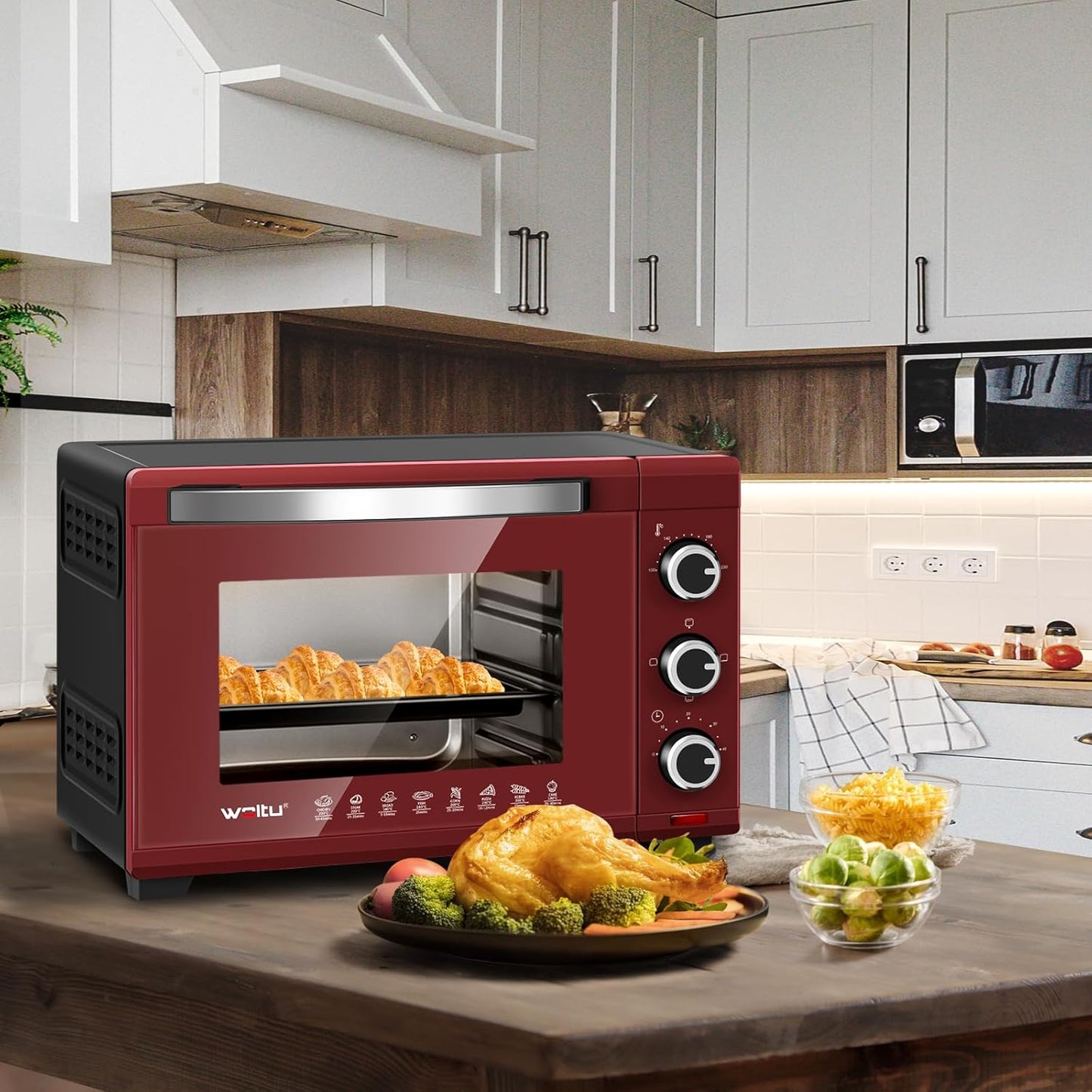 Mini-Backofen, Rot+schwarz