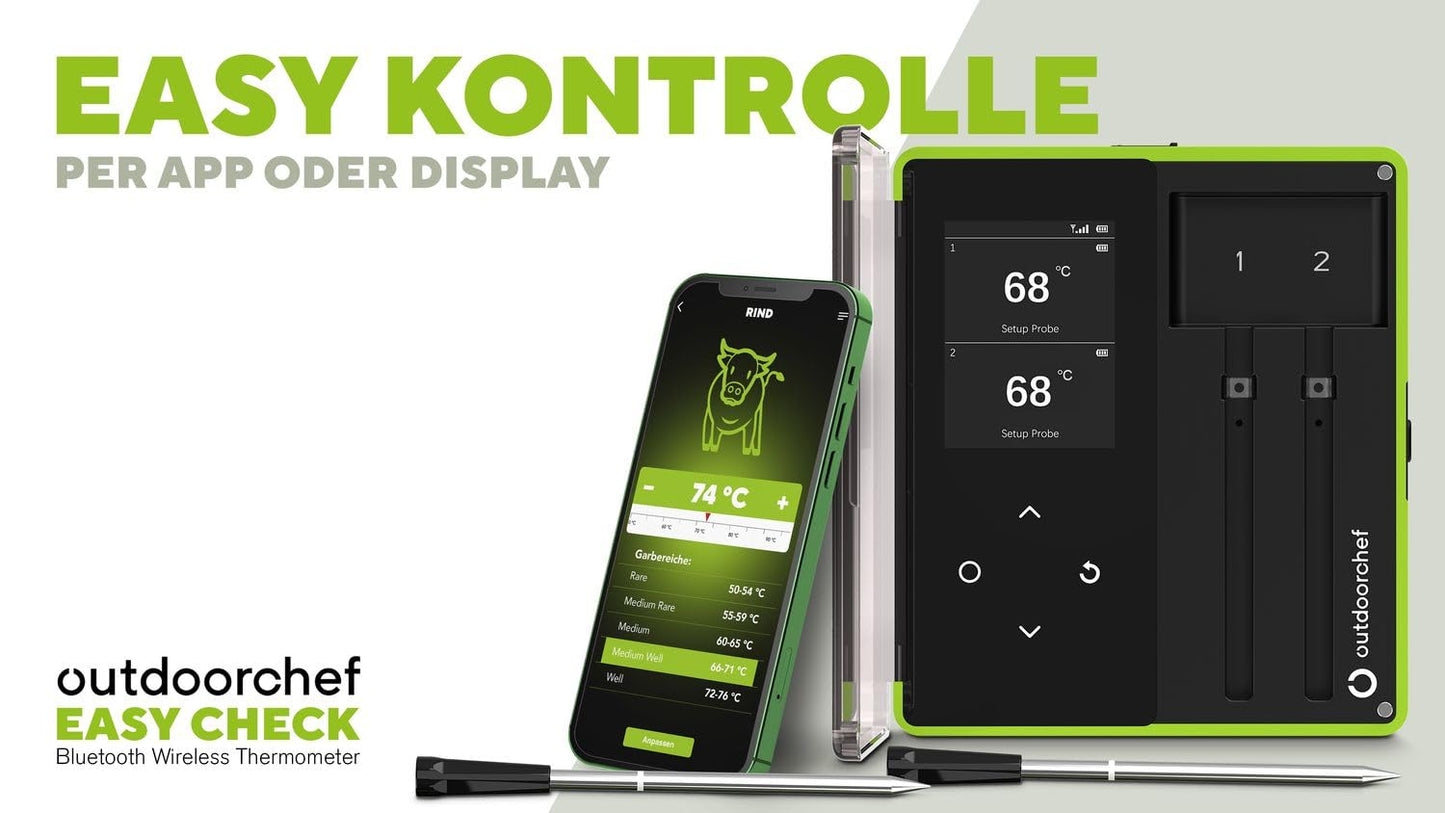 Bluetooth Grillthermometer mit Easy Check Funktion