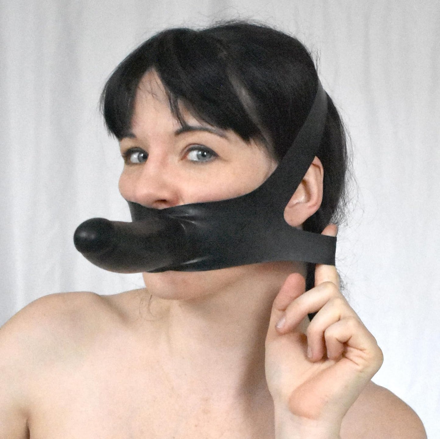 Dildo Mundknebel für BDSM und Bondage, Schwarz