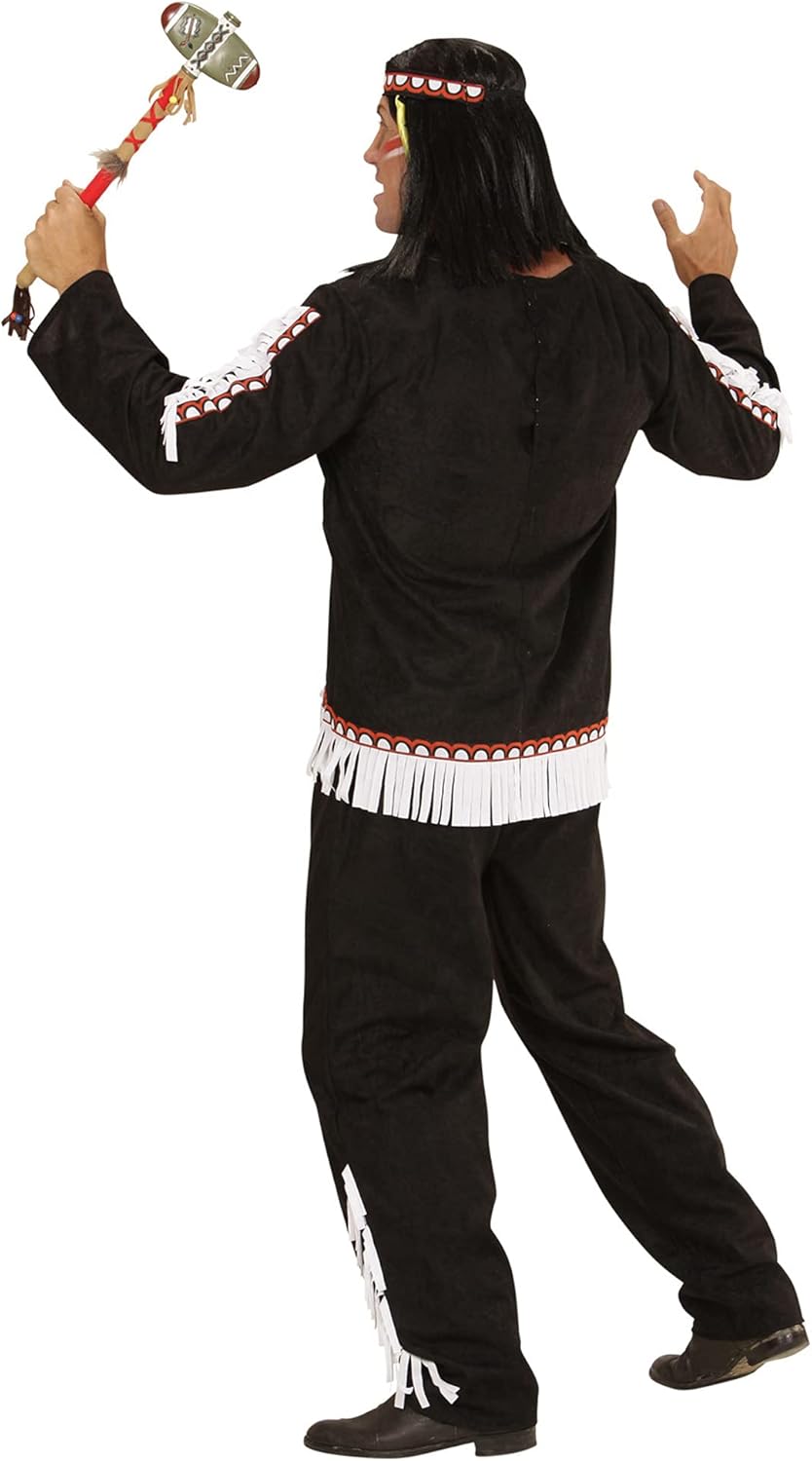 Herrenkostüm - Indianer, M Schwarz