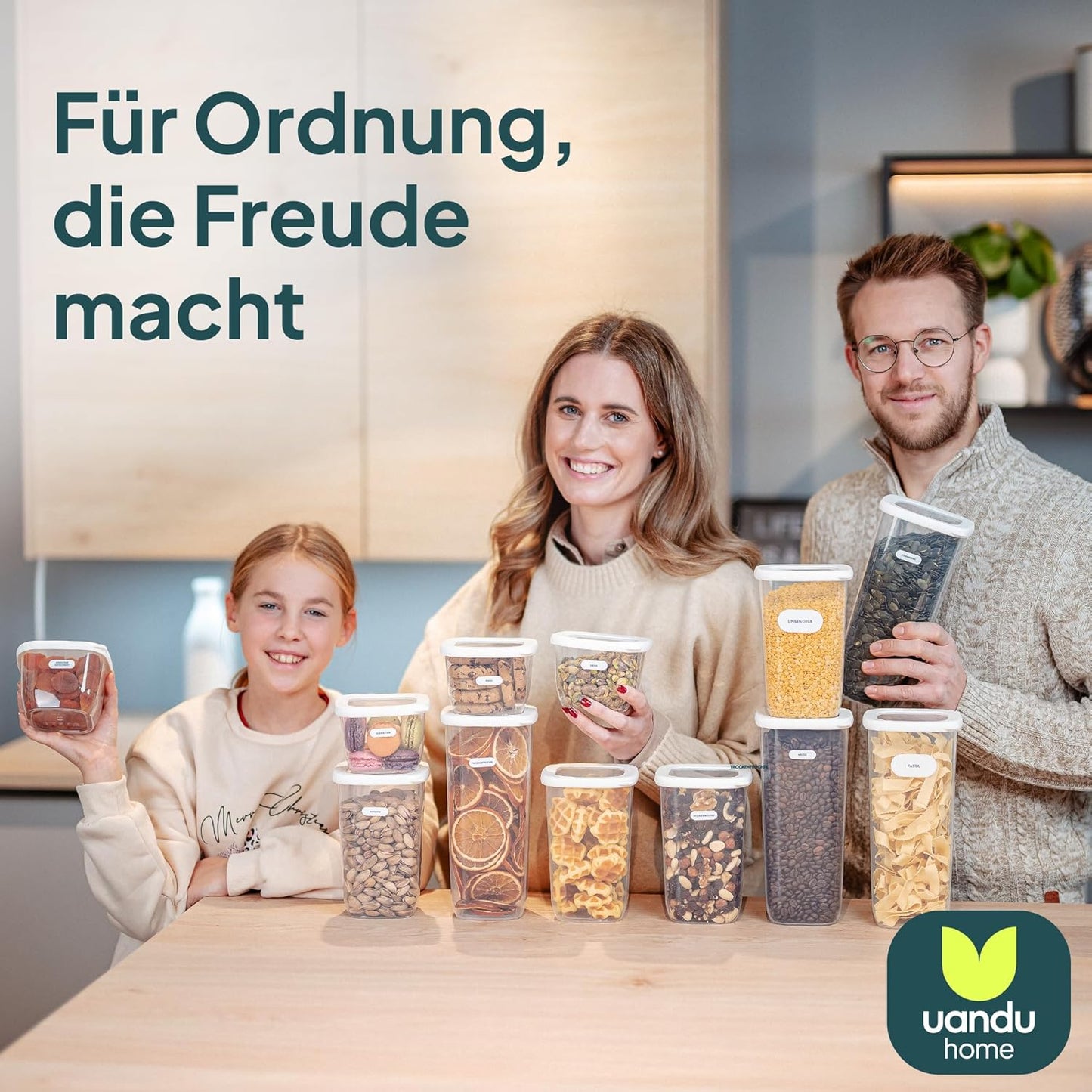 12er-Set Vorratsdosen, 12 Mix-weiss