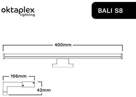 LED Spiegellampe, 8w 3k