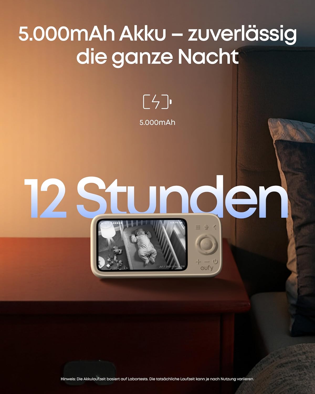C10 Babyphone mit 2K Kamera & 12 Std. Akku, 2K Babyphone C10