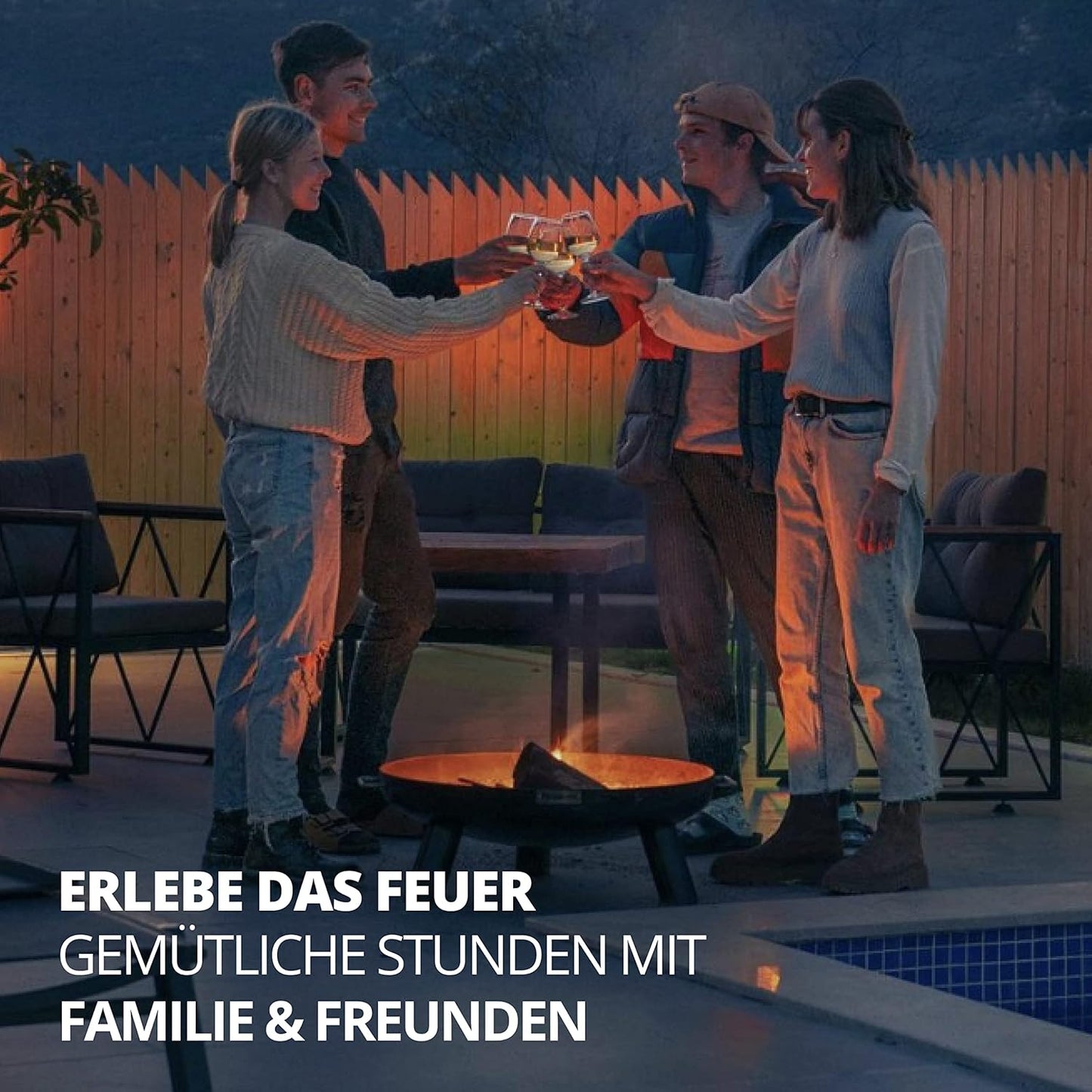 Feuerschale in Rostoptik, 80 Feuerschale Rustikal