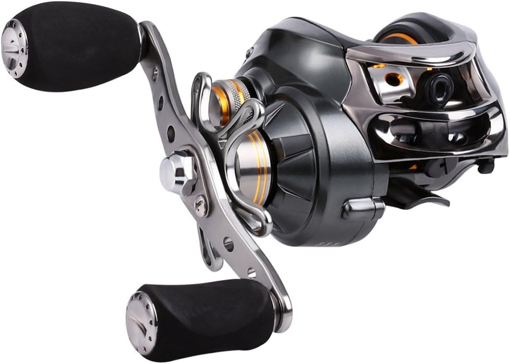 Baitcast-Angelrolle mit Doppelbremse 11+1BB, 8,2 kg 11+1BB, Rechtshänder