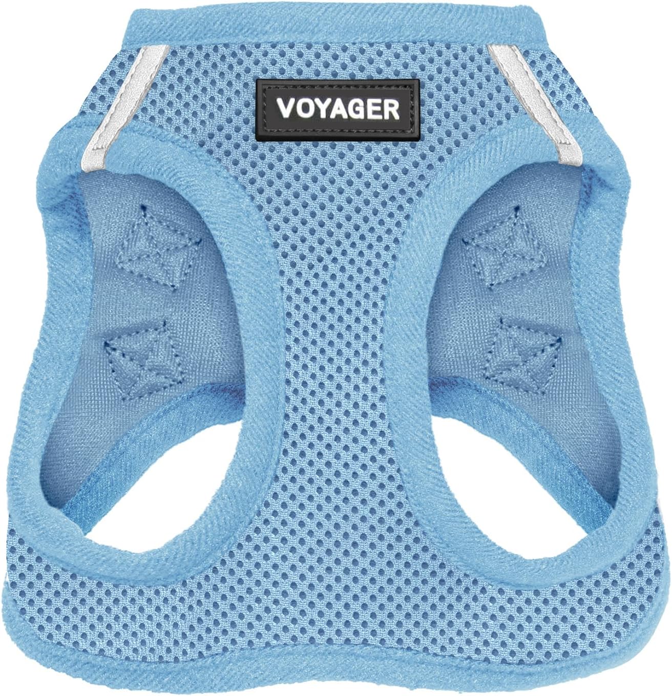 Voyager Hundegeschirr, M (Chest: 16 - 18") Babyblau mit passendem Saum