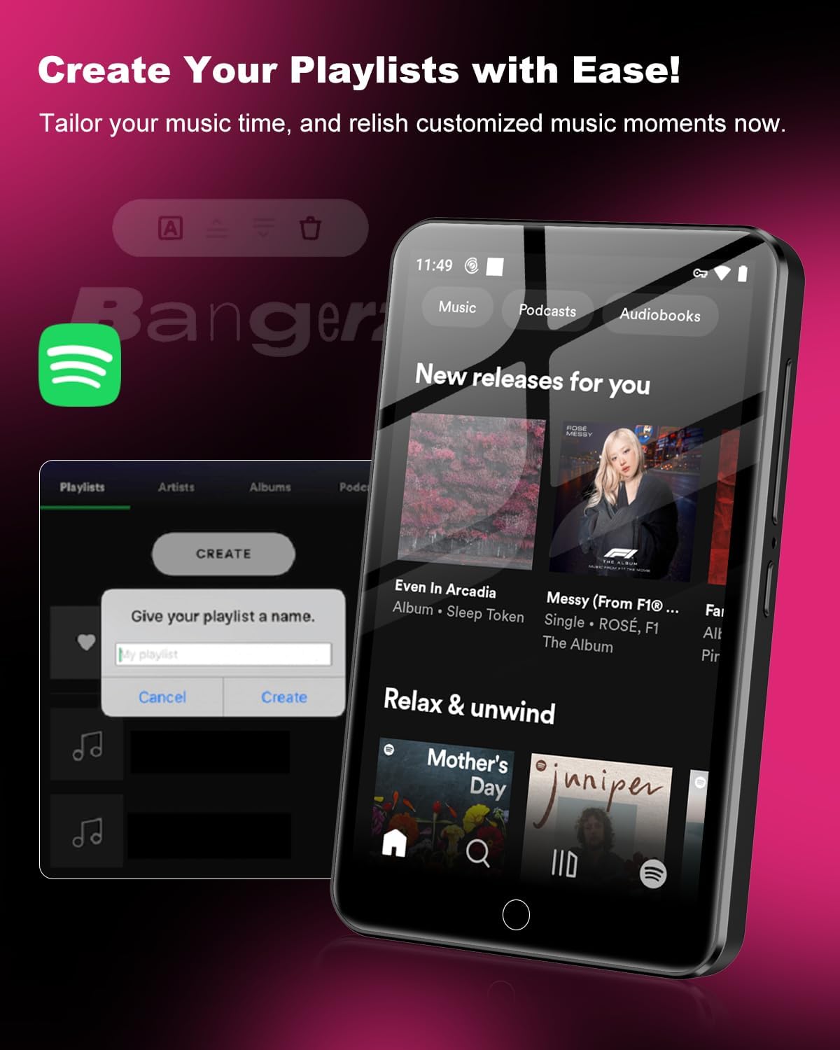 MP3-Player, schwarz