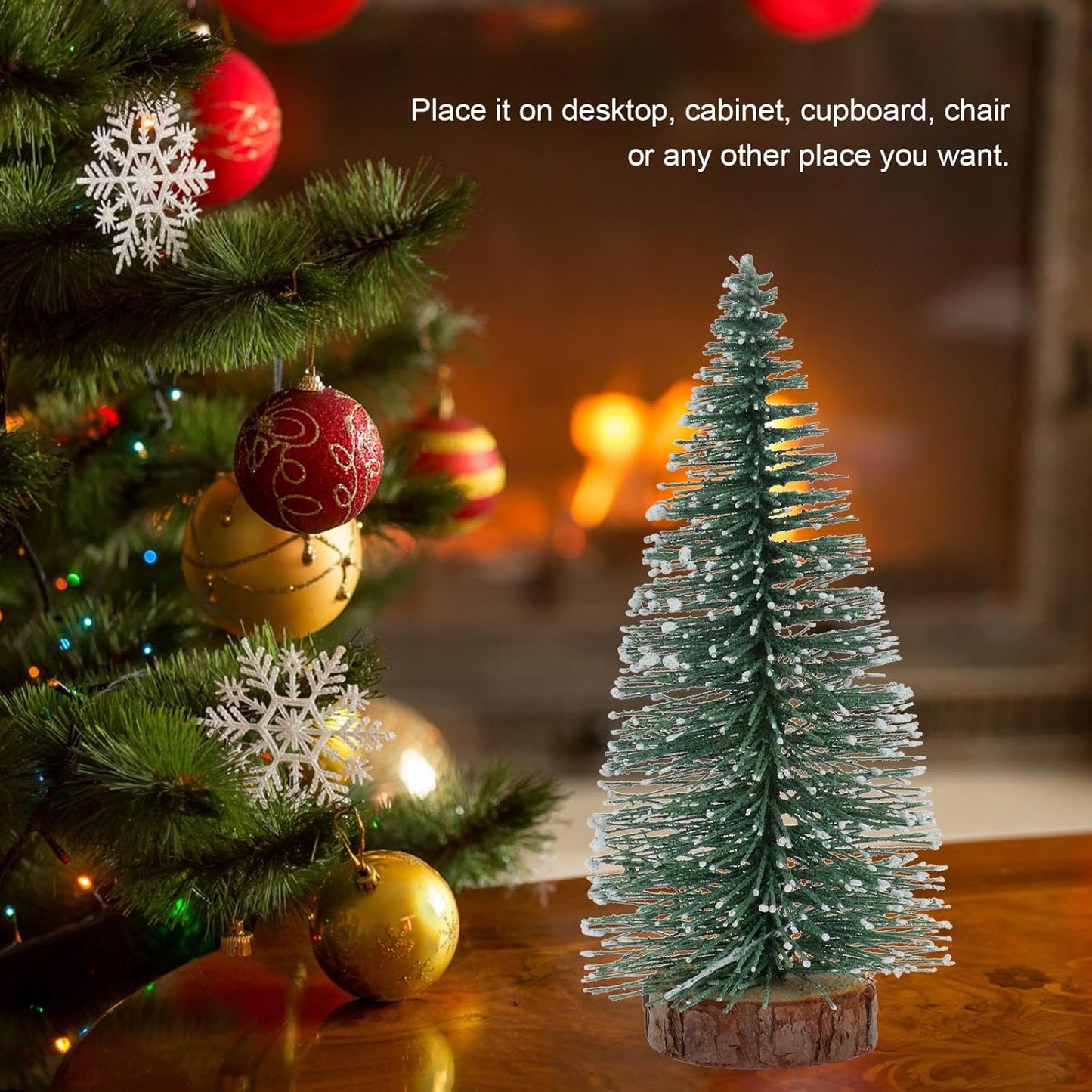 10er Pack Mini Weihnachtsbaum Ornamente