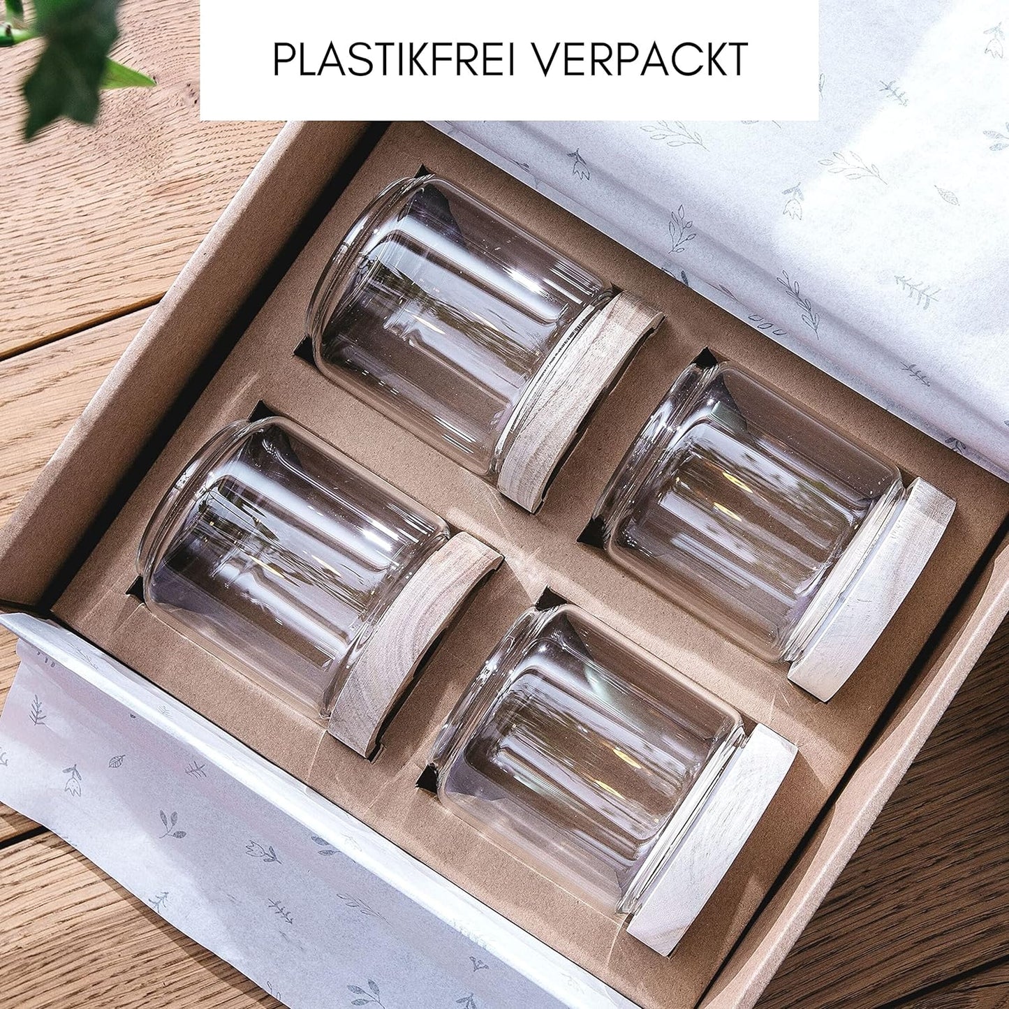 4-teiliges Vorratsgläser-Set, 4x 500ml