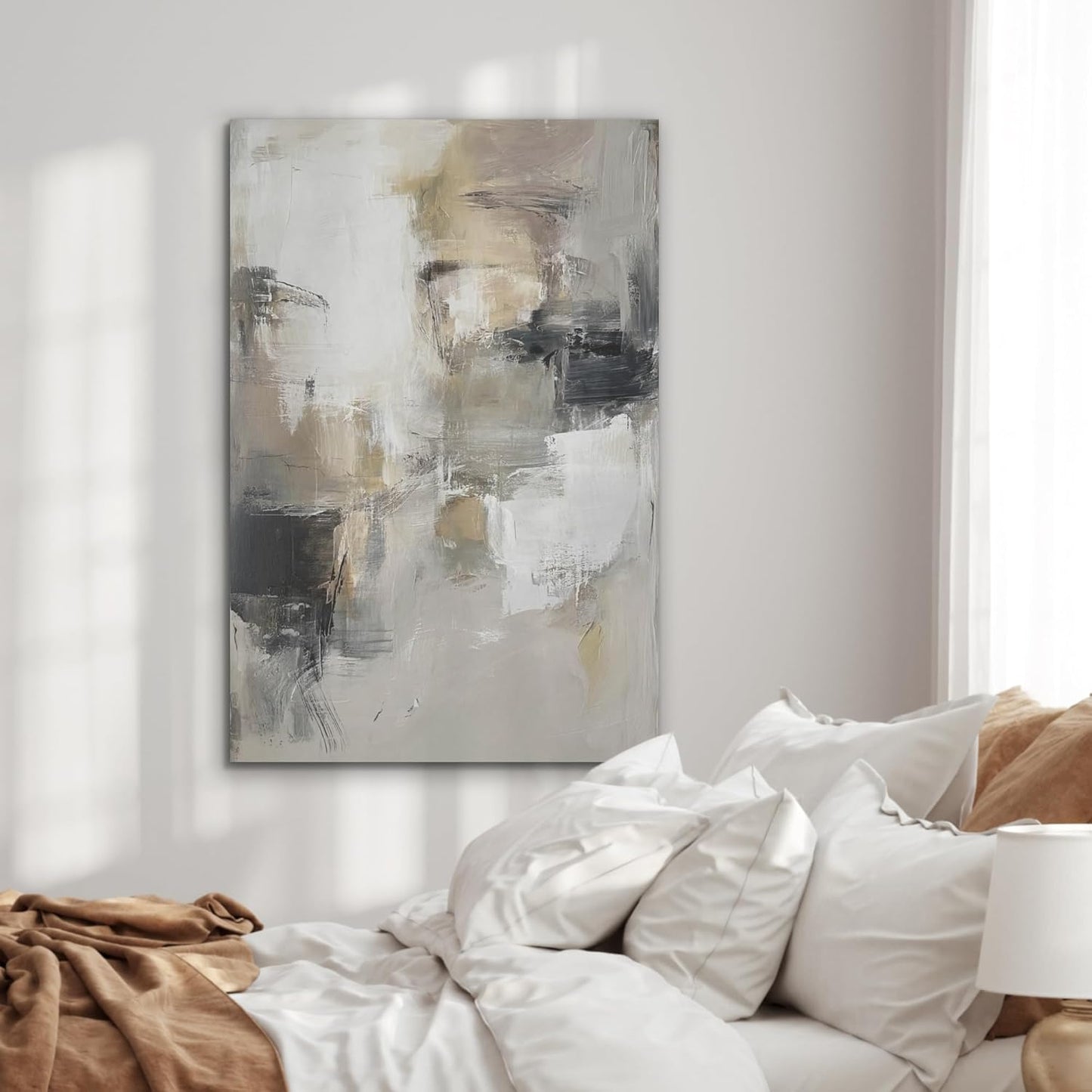 Filzbild Wall Art, 60x90 cm, 90L x 60B cm Farbpalette - Pinselstriche