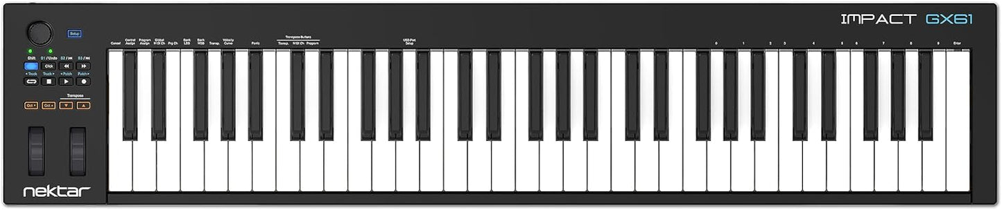 GX61 Impact USB MIDI Keyboard Controller, Single