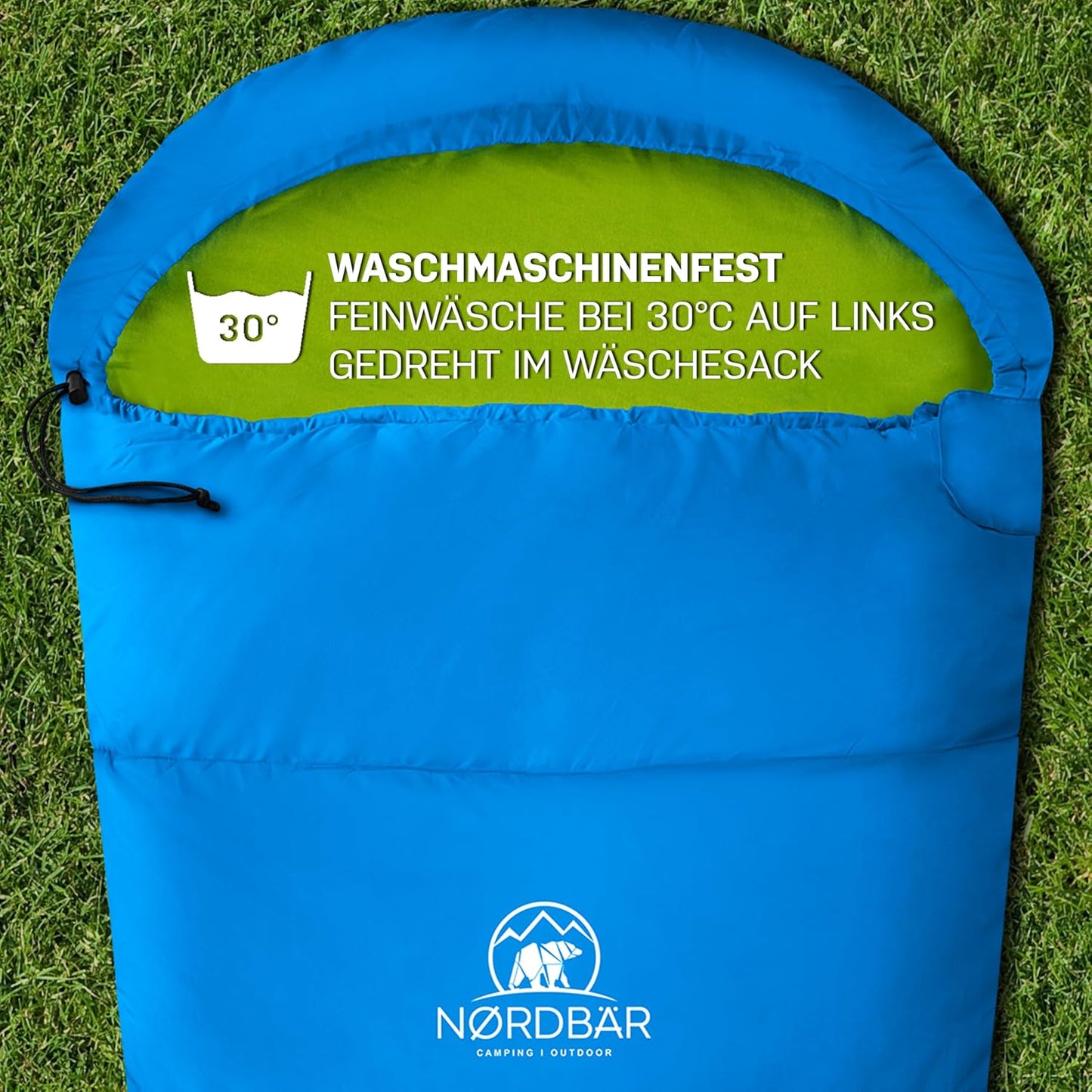 Kinderschlafsack, Blau/Grün