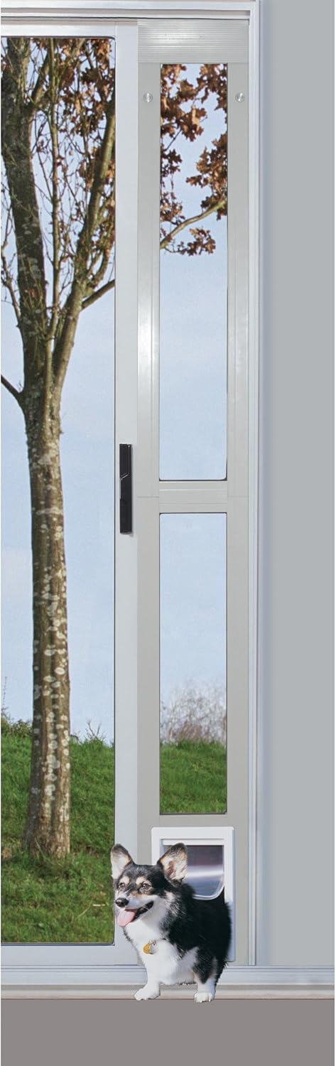 Terrassentür für Haustiere, Weiss/Opulenter Garten|7" x 11-1/4" Flap Size