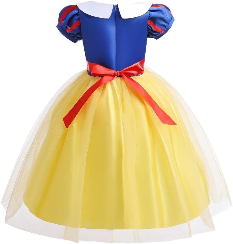 Prinzessin Schneewittchen Kostüm für Kinder, Stil A (mit Rotem Band) 2-3 Jahre