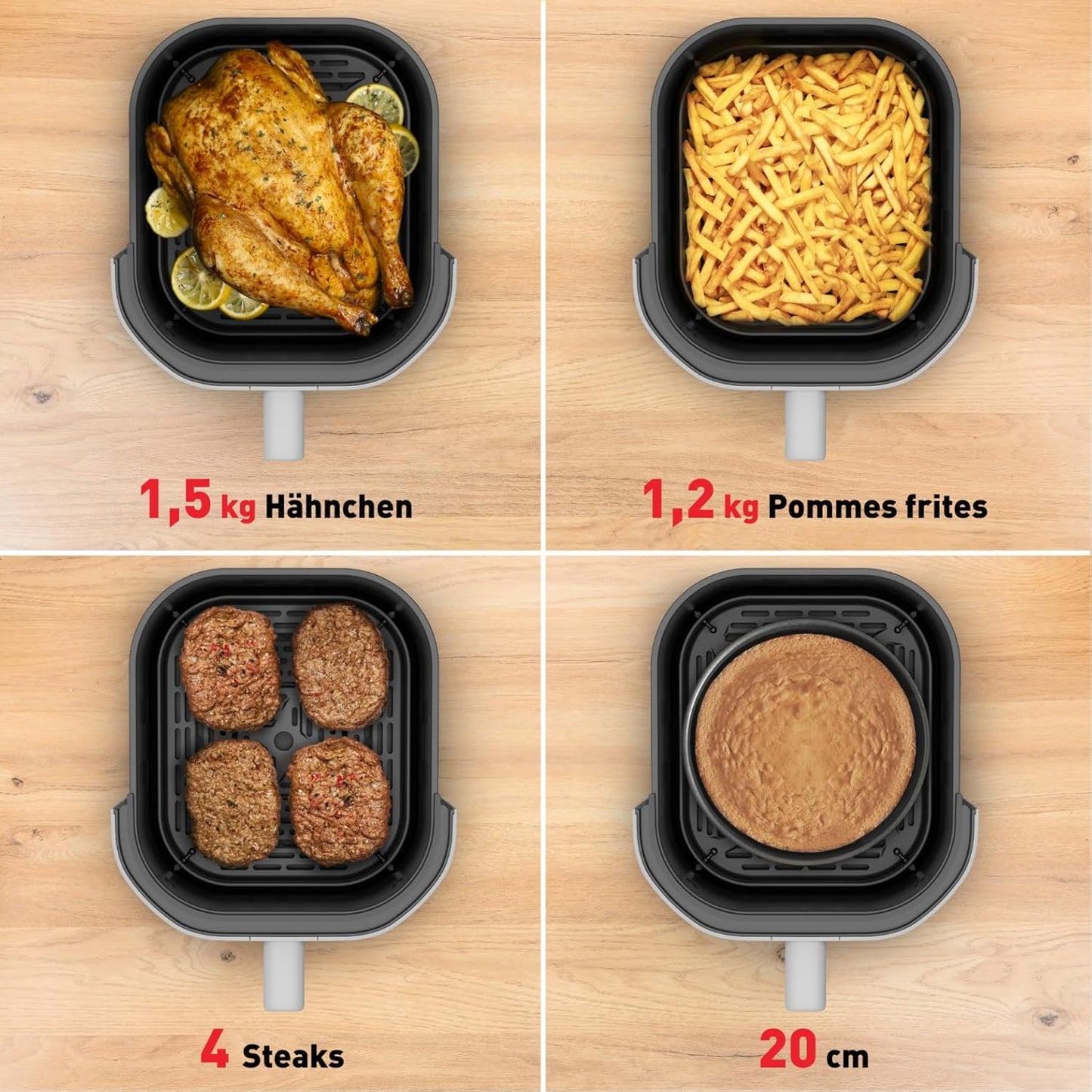 Easy Fry Heissluftfritteuse, Infrared Weiss - 7 L