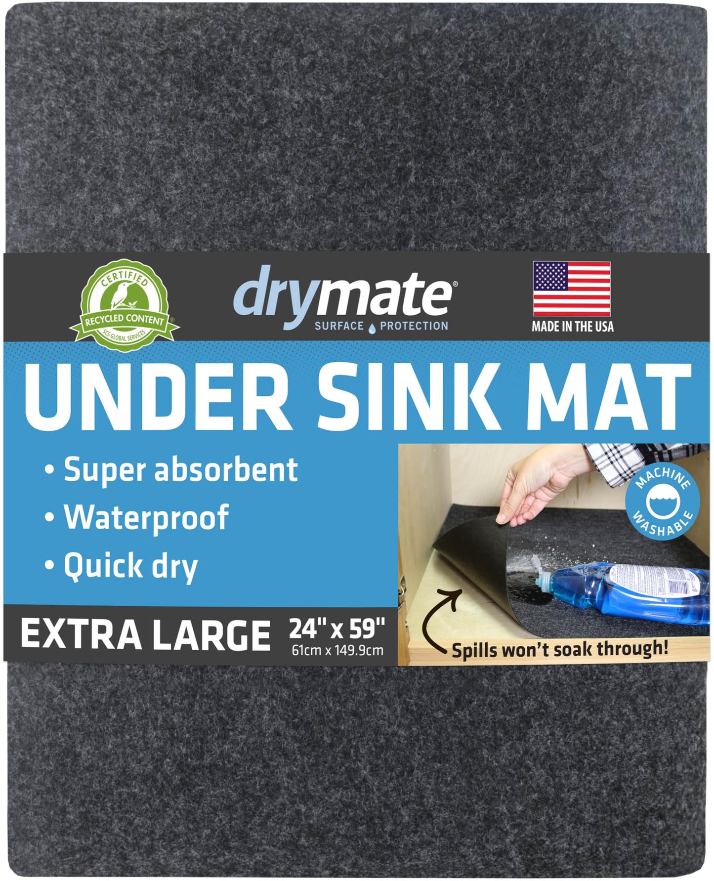 Unterlegmatte für Spülschrank, 61B x 150L cm
