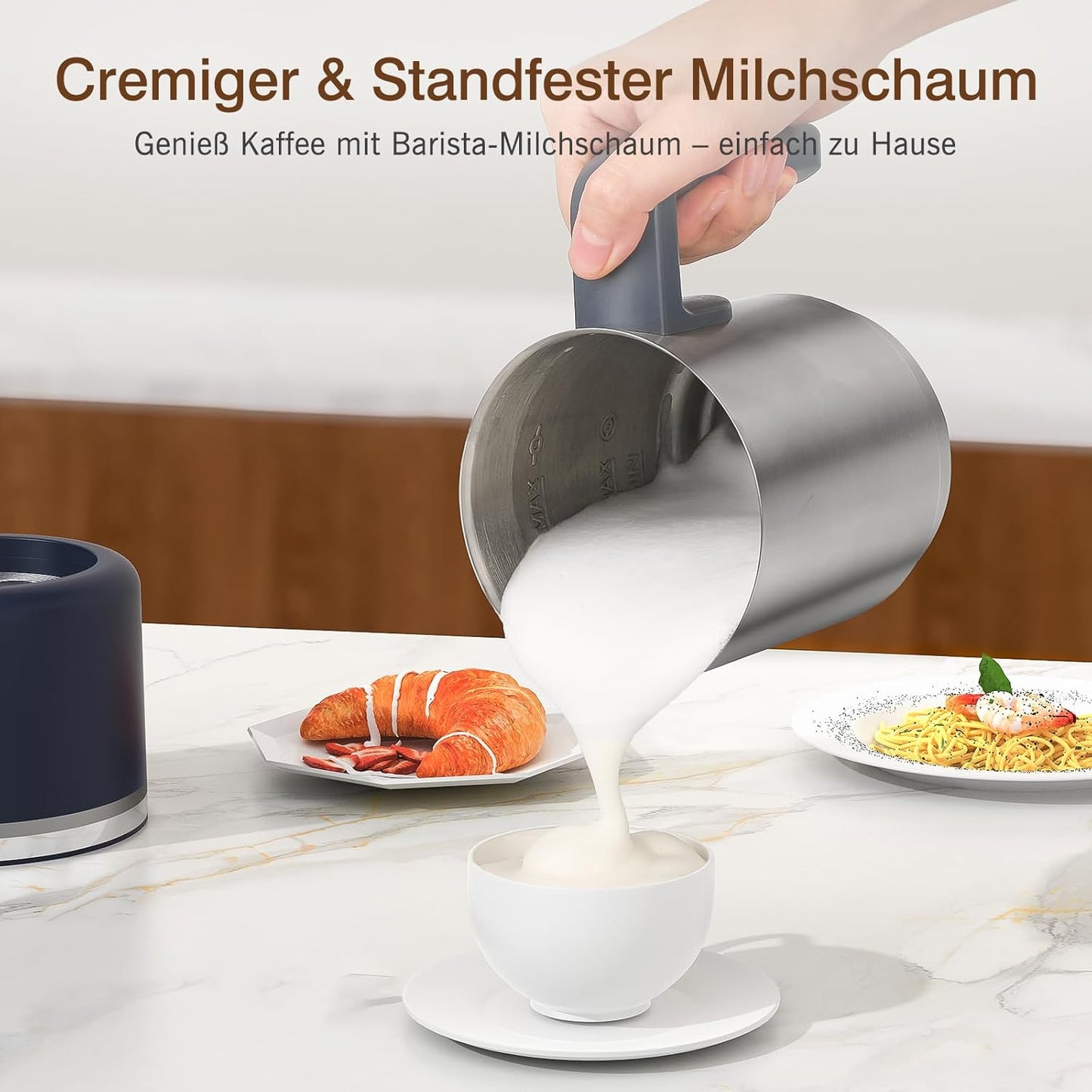 Elektrischer Milchaufschäumer, Spülmaschinengeeignet & Ersatzquirl