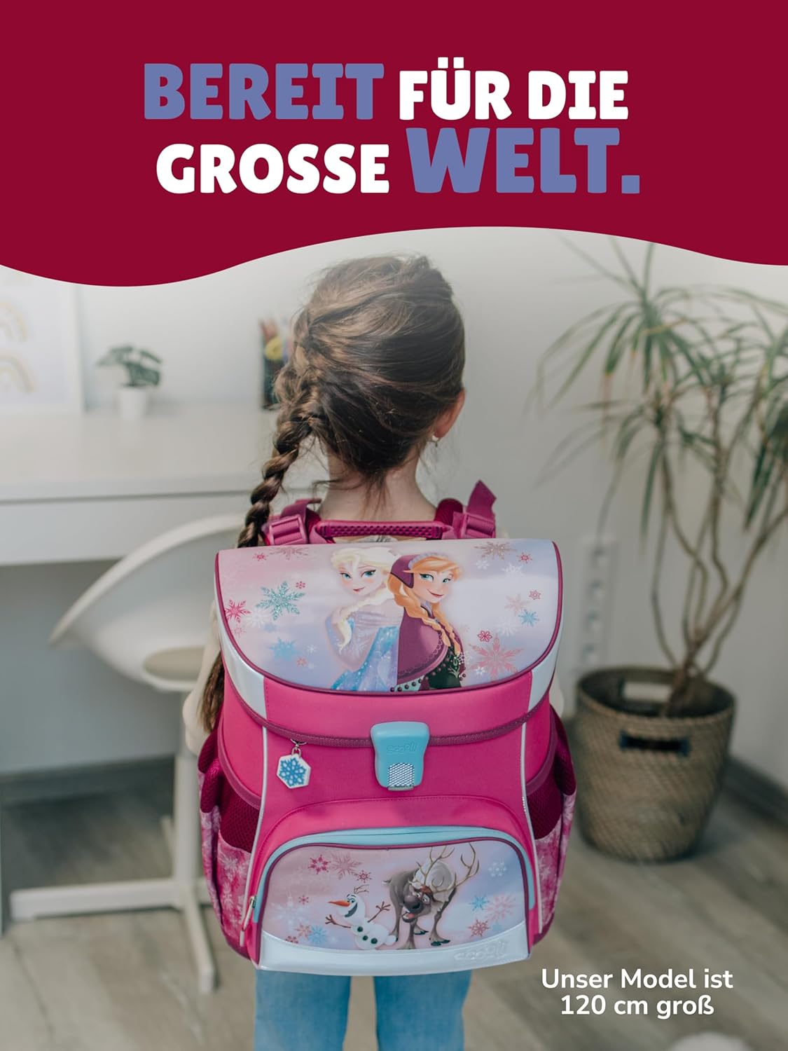 10-teiliges Scooli Campus Fit Schulranzen-Set, Disney Frozen Rosa / 10-teilig mit Schultüte