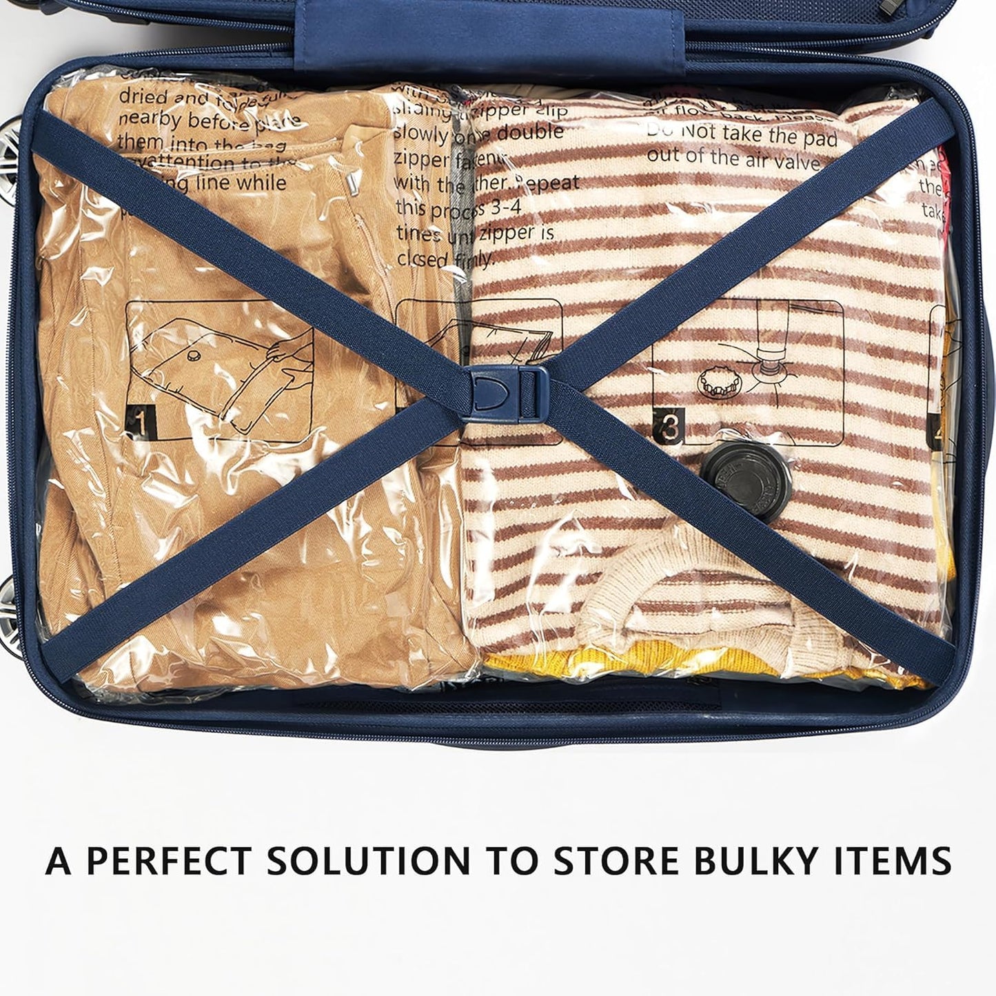 Vakuumbeutel-Set für Kleidung (8 Stück), 8 Jumbo