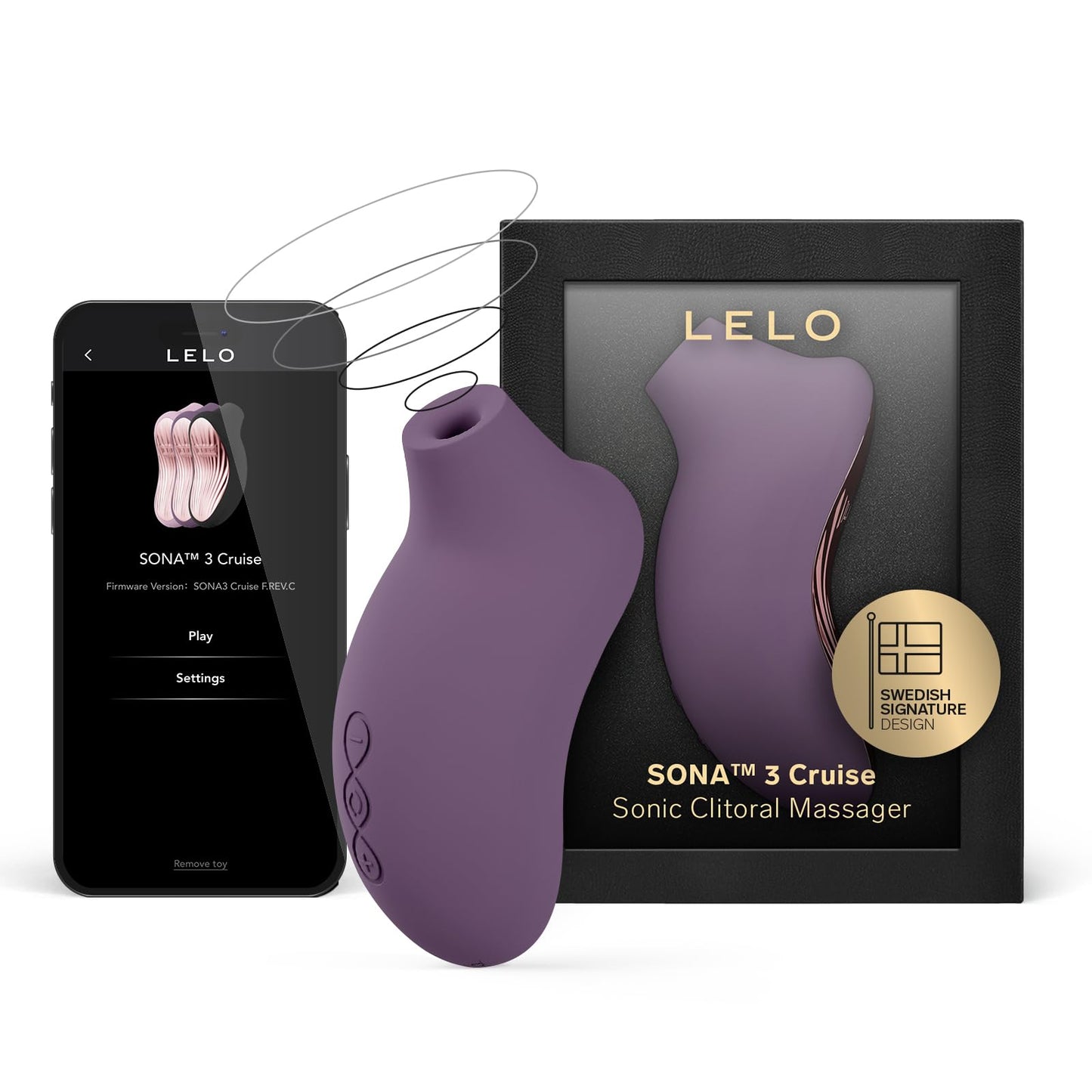 Sona 3 Cruise Schallwellen-Vibrator mit App-Steuerung, Plum