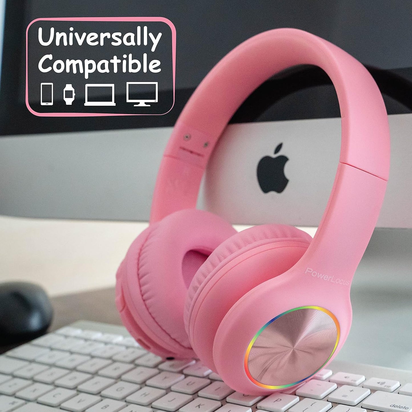Kinderkopfhörer mit Bluetooth, Rosa