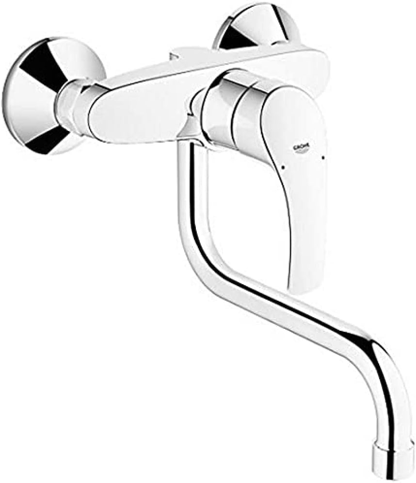 Eurosmart Spültischarmatur, Chrom Wandmontage Ausladung: 150 mm Single