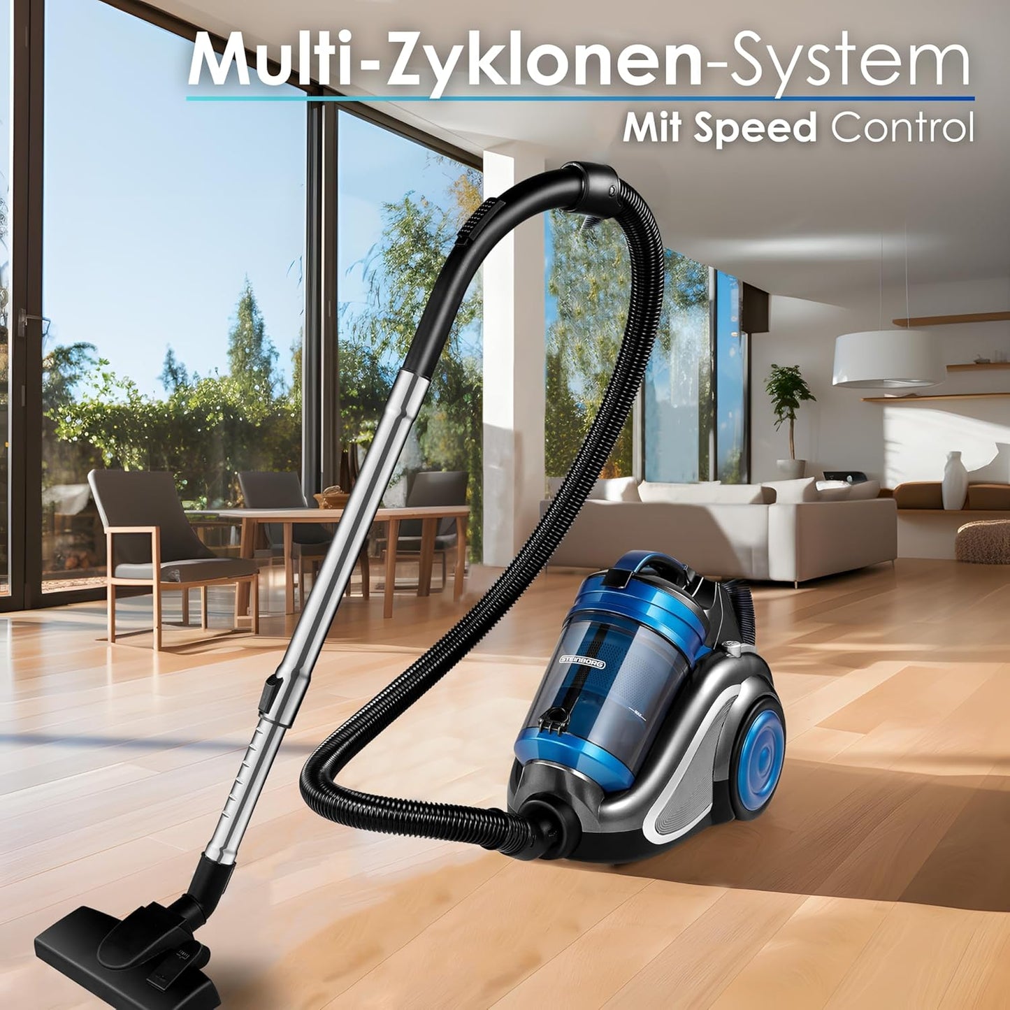 Beutelloser Staubsauger ZX-7000 mit HEPA-Filter und Zubehör