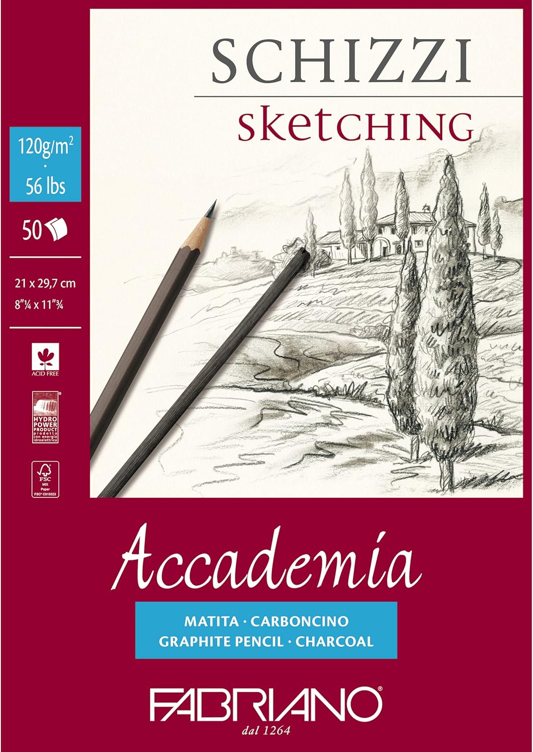 Zeichenset Disegno mit Skizzenbuch, Zeichenset Disegno
