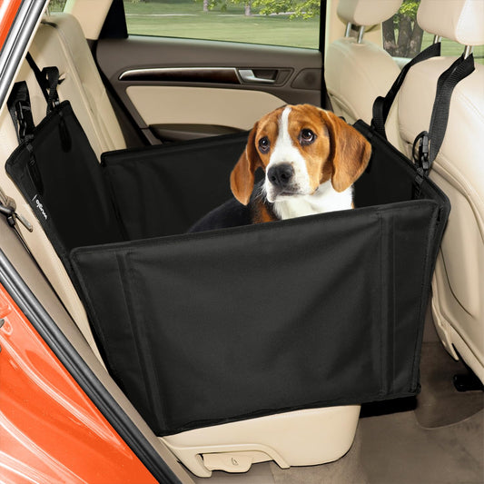 Extra Stabiler Hundeautositz mit Sicherheitsgurt, M Schwarz