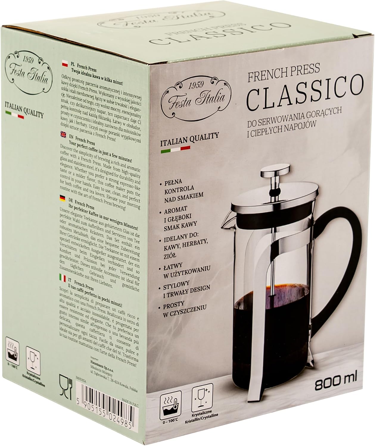 Kaffeepresse mit Edelstahlfilter