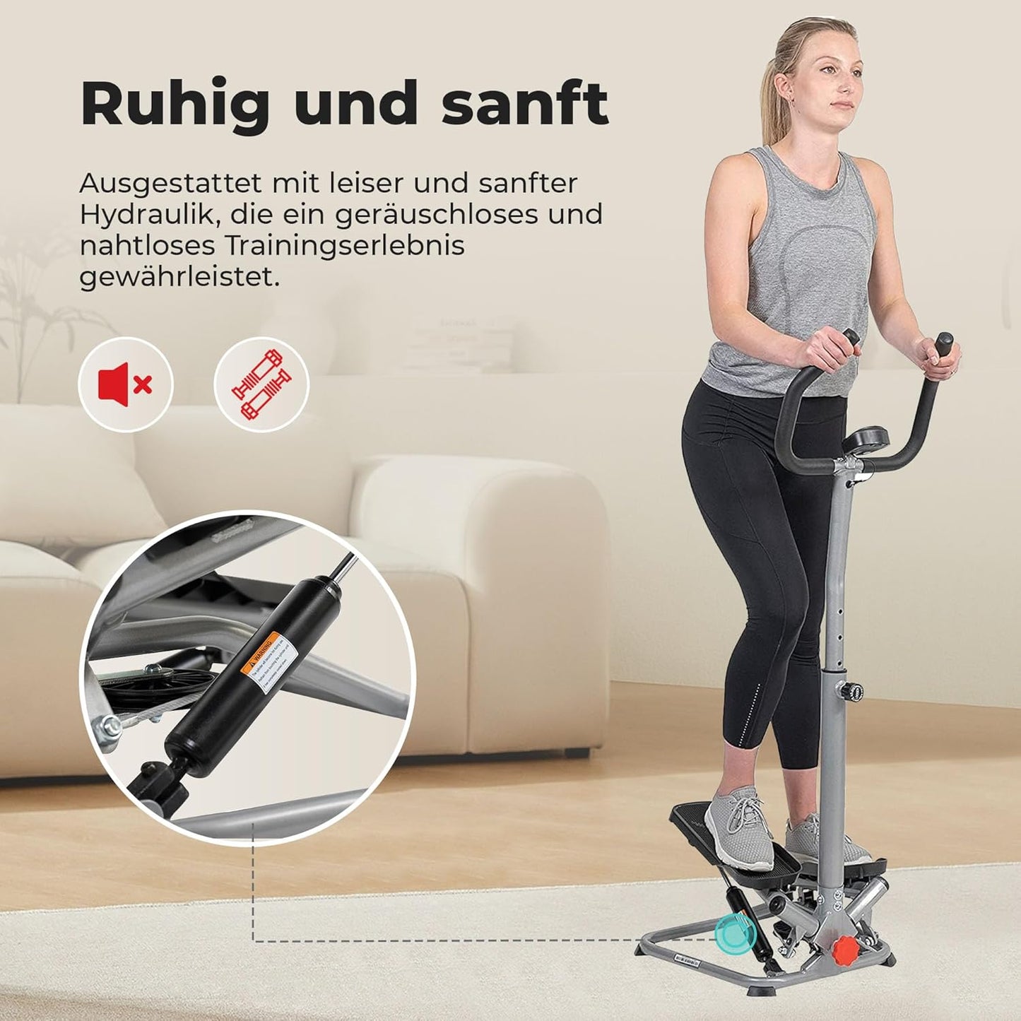 Stair Stepper mit Lenker und LCD-Monitor, Classic Twist with HandleBar