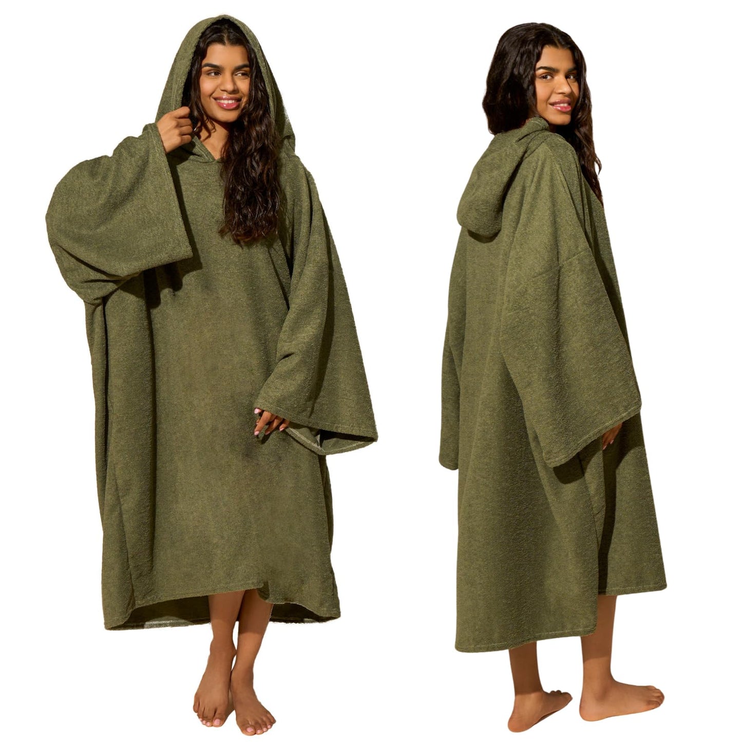 Surf Poncho, Einheitsgrösse Khakigrün