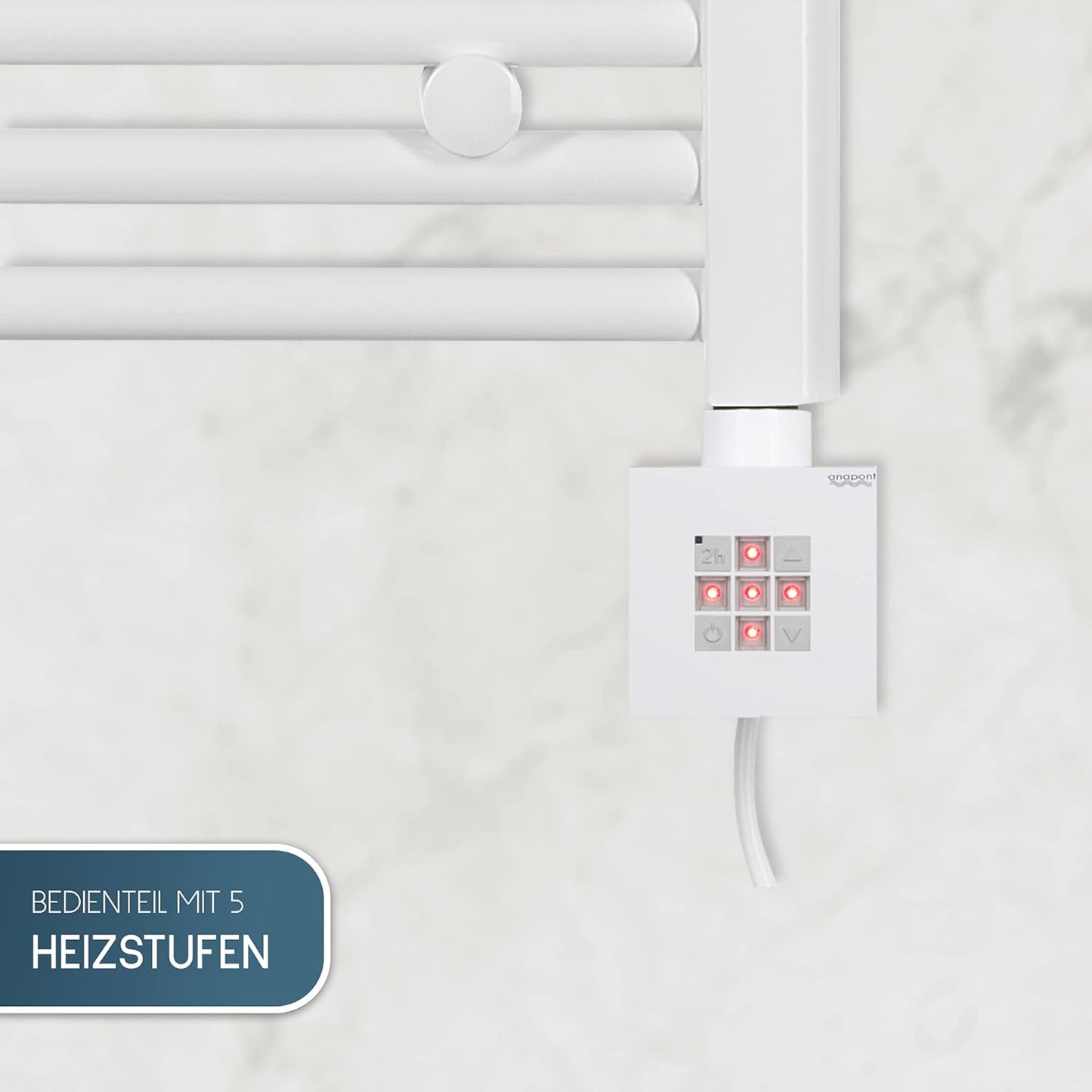 Elektrischer Badheizkörper KTX 2 mit Timer-Funktion, KTX 2 775h x 400b