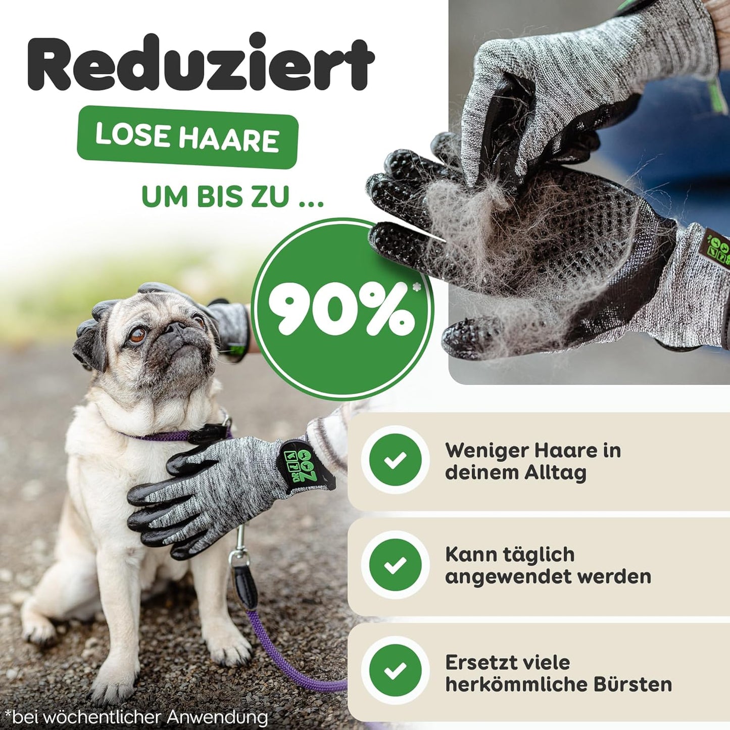 Fellpflegehandschuh, S