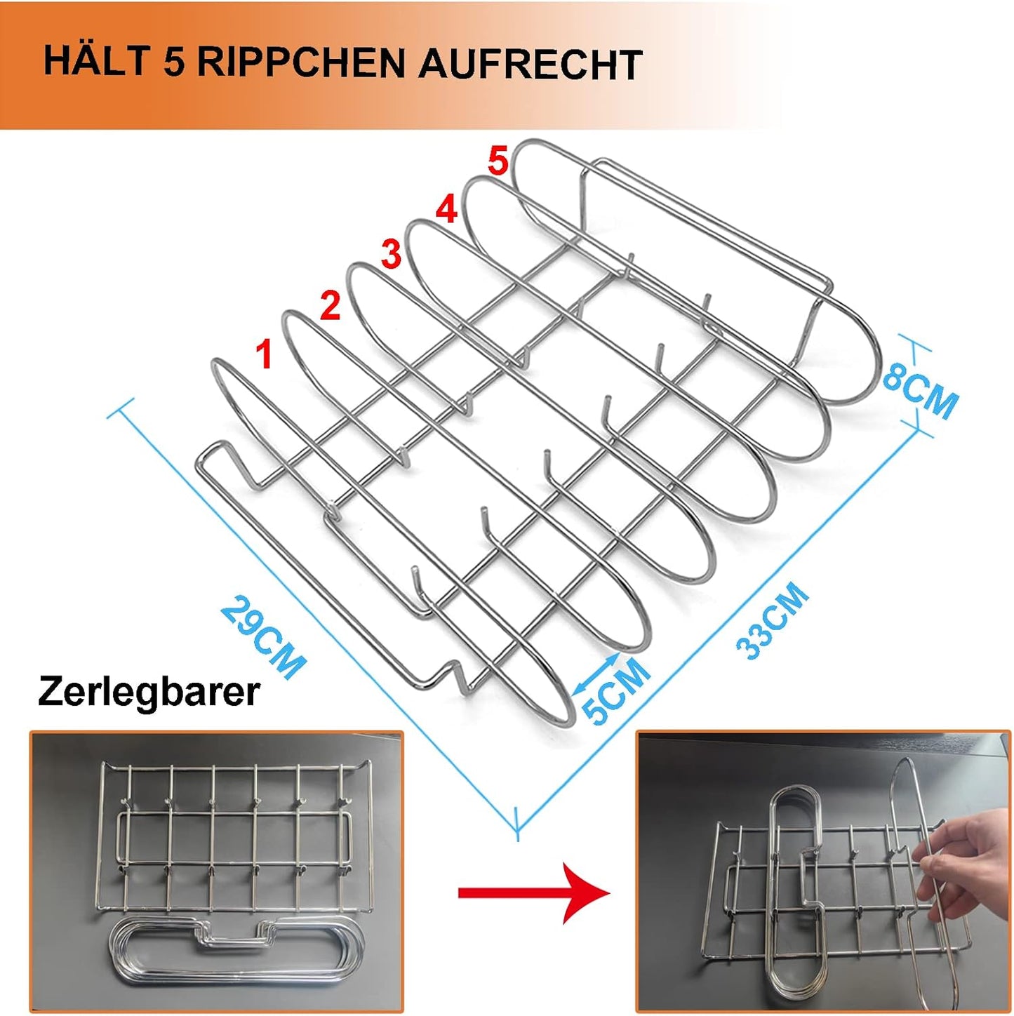 Spareribs- und Bratenhalter