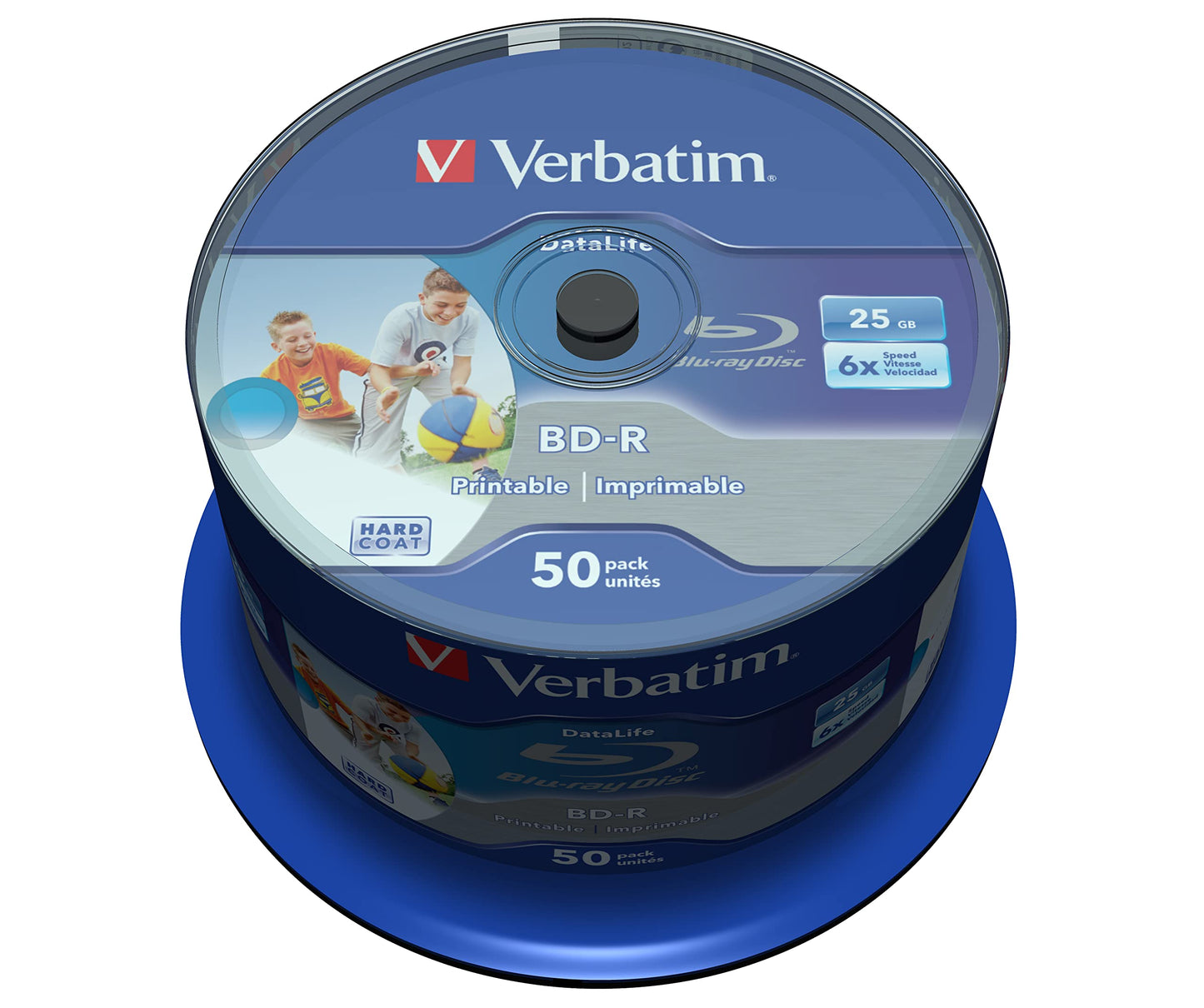 BD-R 25GB, Blu-ray-Rohlinge, Wide Printable No-ID 50er-Pack Spindle