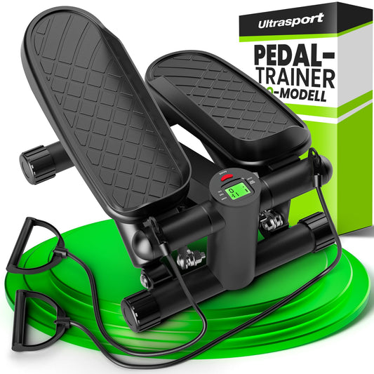 2-in-1 Mini Stepper mit Power Ropes und Display, Mini-Auf-/Ab-Schrittmotor