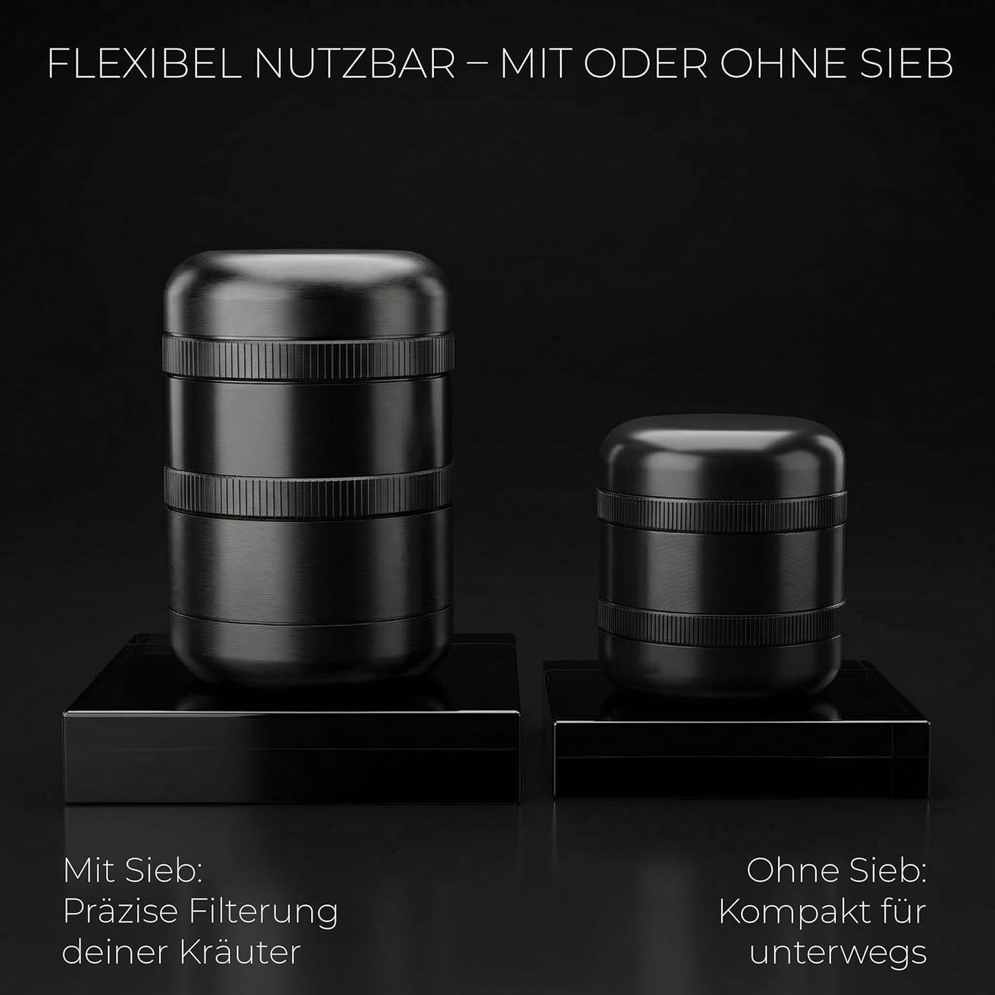 Grinder 5-teilig, Schwarz