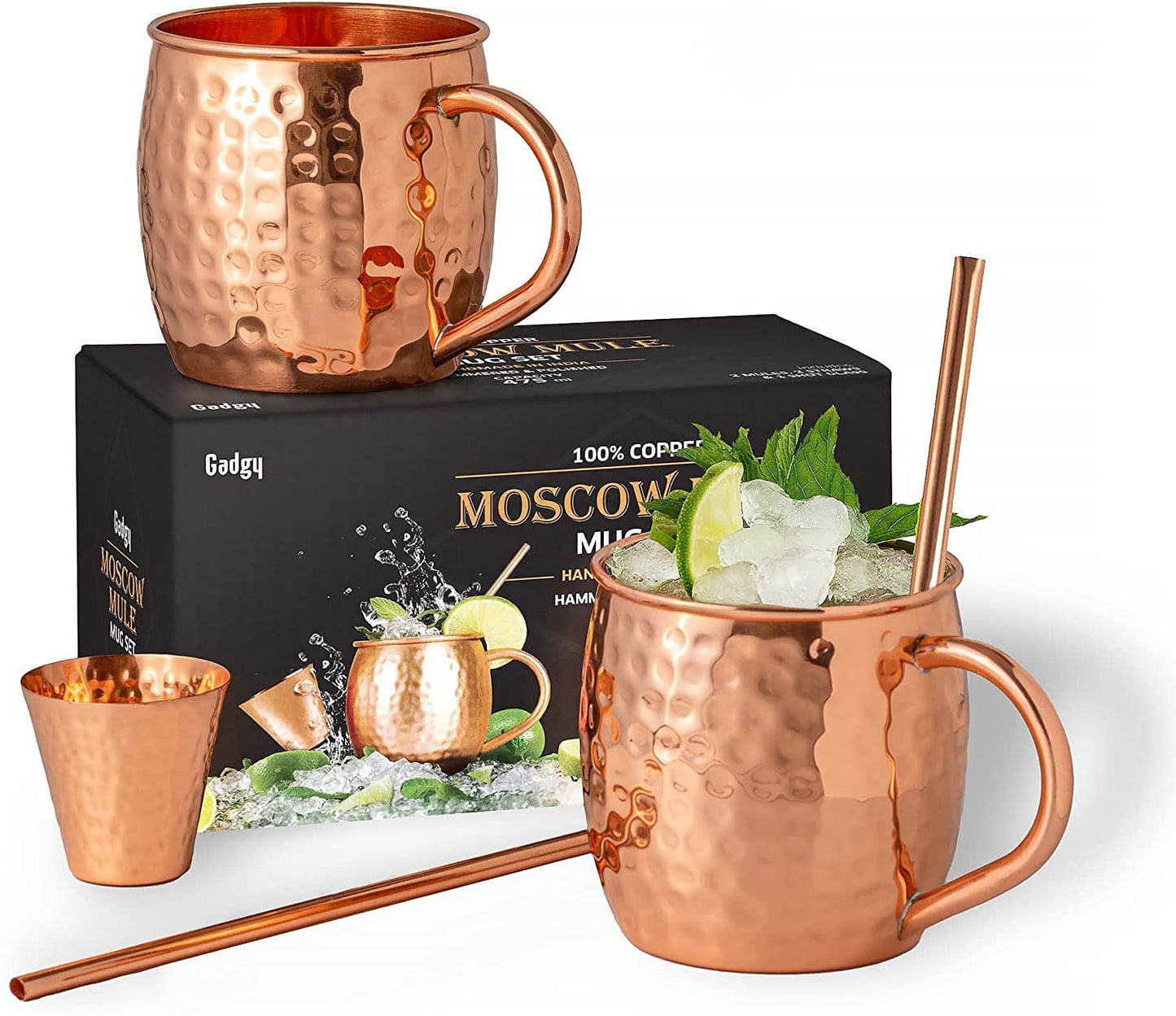Moscow Mule Becher Set, Rich Copper