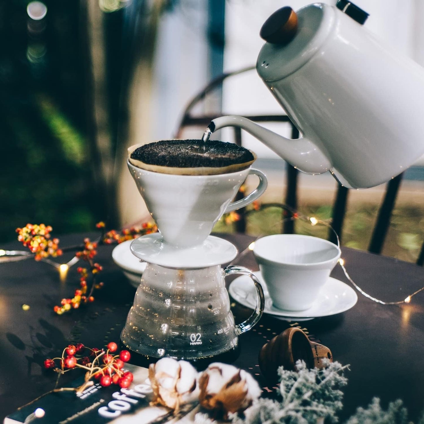 V60 Keramik-Kaffeemaschine mit Ausgiesser, Farblos 1-2 cups Keramik