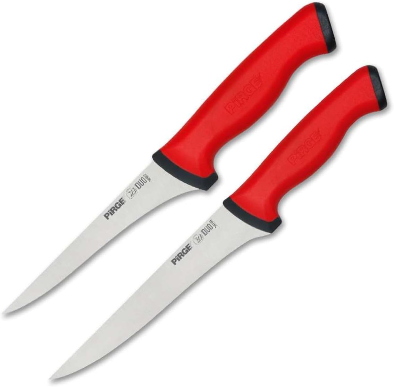 Duo Ausbeinmesser Set, 12,5 cm & 16,5 cm Rot