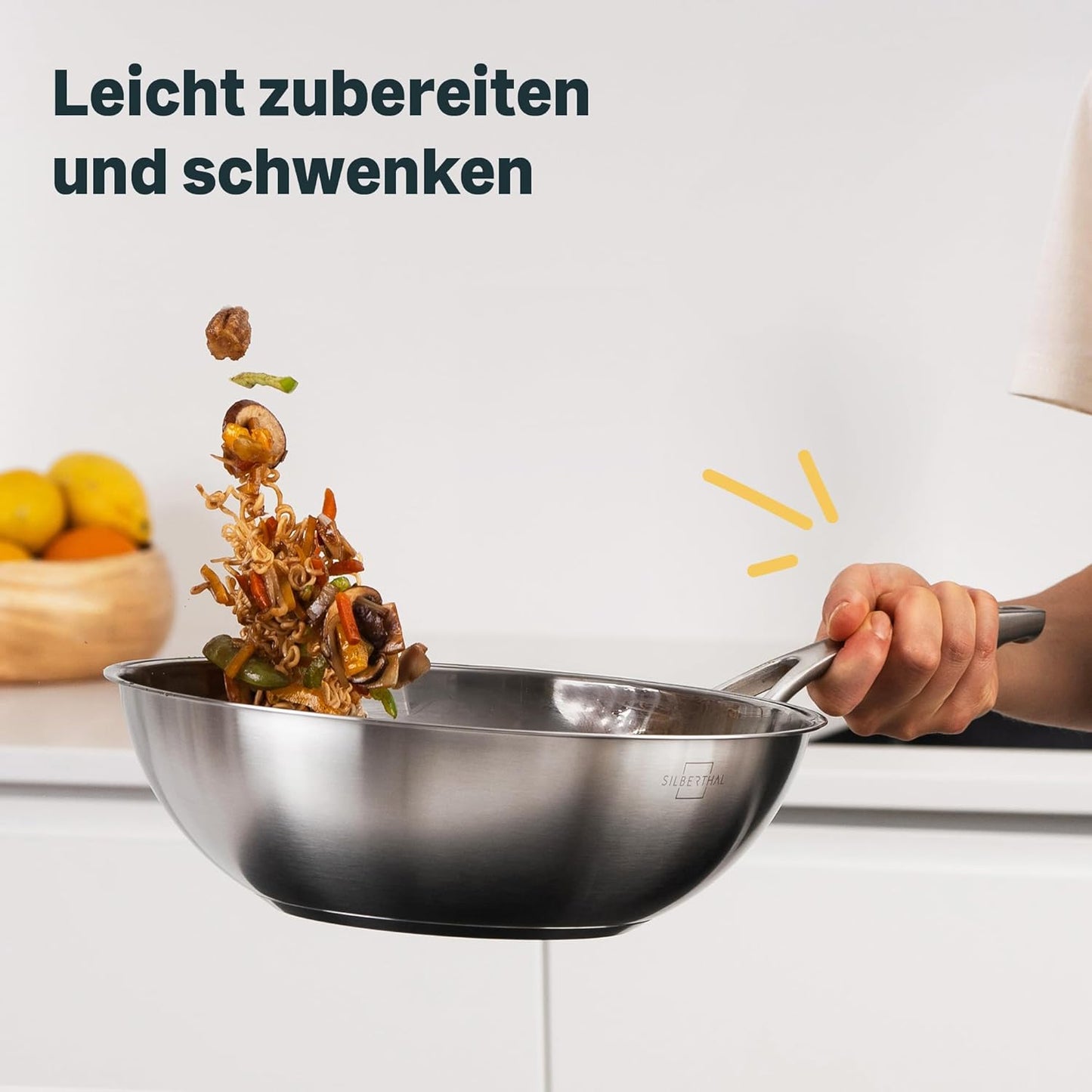 Wokpfanne, Unbeschichtet Wok 28cm
