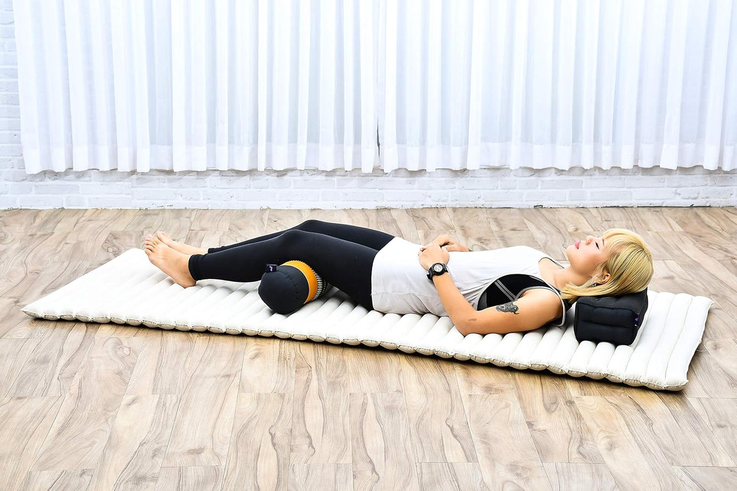 Yoga Bolster, Sf03 - Schwarz, Orange