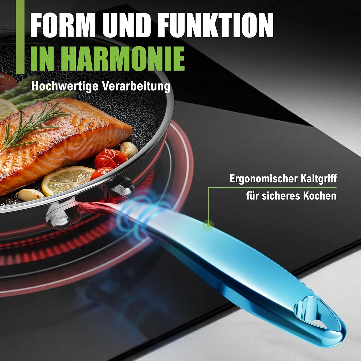 Keramikpfanne 20 cm, Ø 20cm Grün