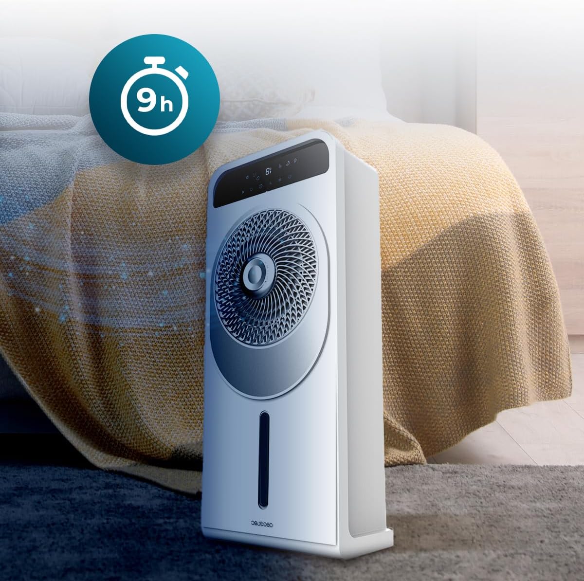Verdunstungskühler EnergySilence 5000 Cool Wave mit Fernsteuerung und LED Display, 5 L Fernbedienung