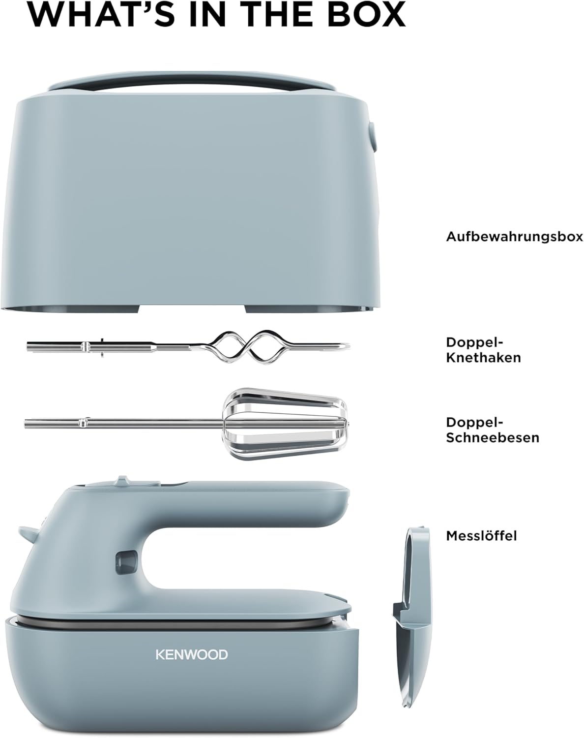 Handmixer HMP40.000GY, Grau-blau
