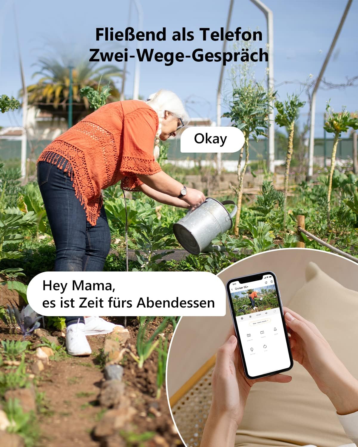 2K PTZ Überwachungskamera mit Nachtsicht & Alexa, Cruiser 2c 3mp